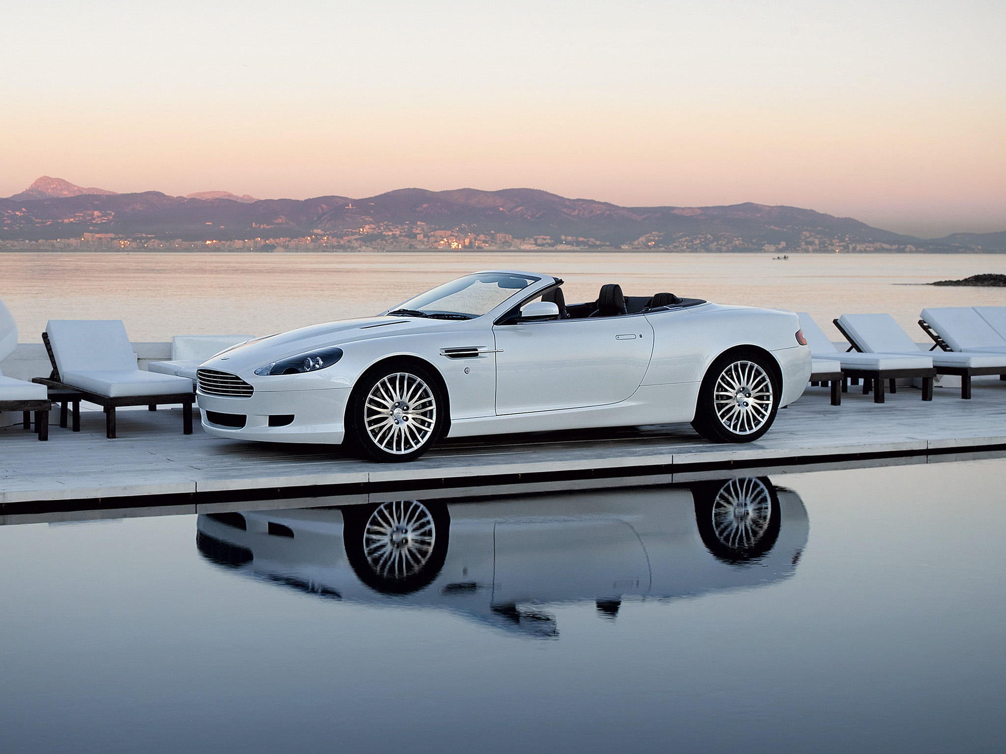 cars, travel, speed, nature, looking At View, mountain, white, 1080P, modern, land Vehicle, sky, cold temperature, wheel, 2008, style, side view, vacations, HD Wallpaper