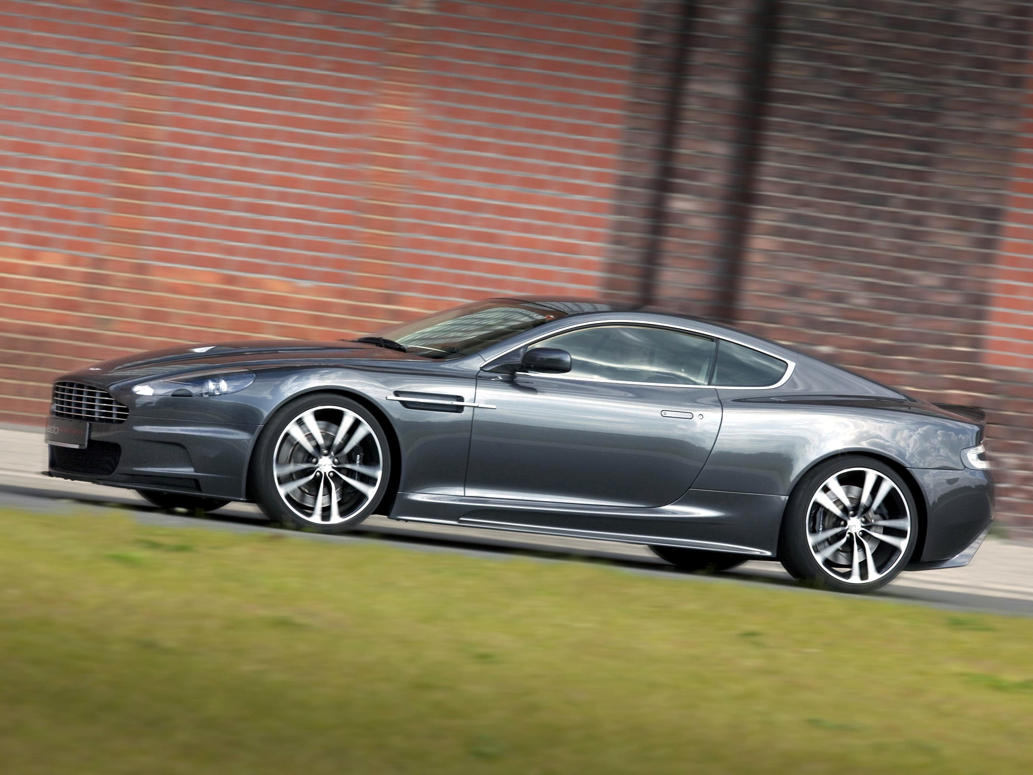supercar, gray, personal land vehicle, metal, performance Car, retro styled, luxury, front View, dbs, elegance, car, side View, motion, no People, style, HD Wallpaper