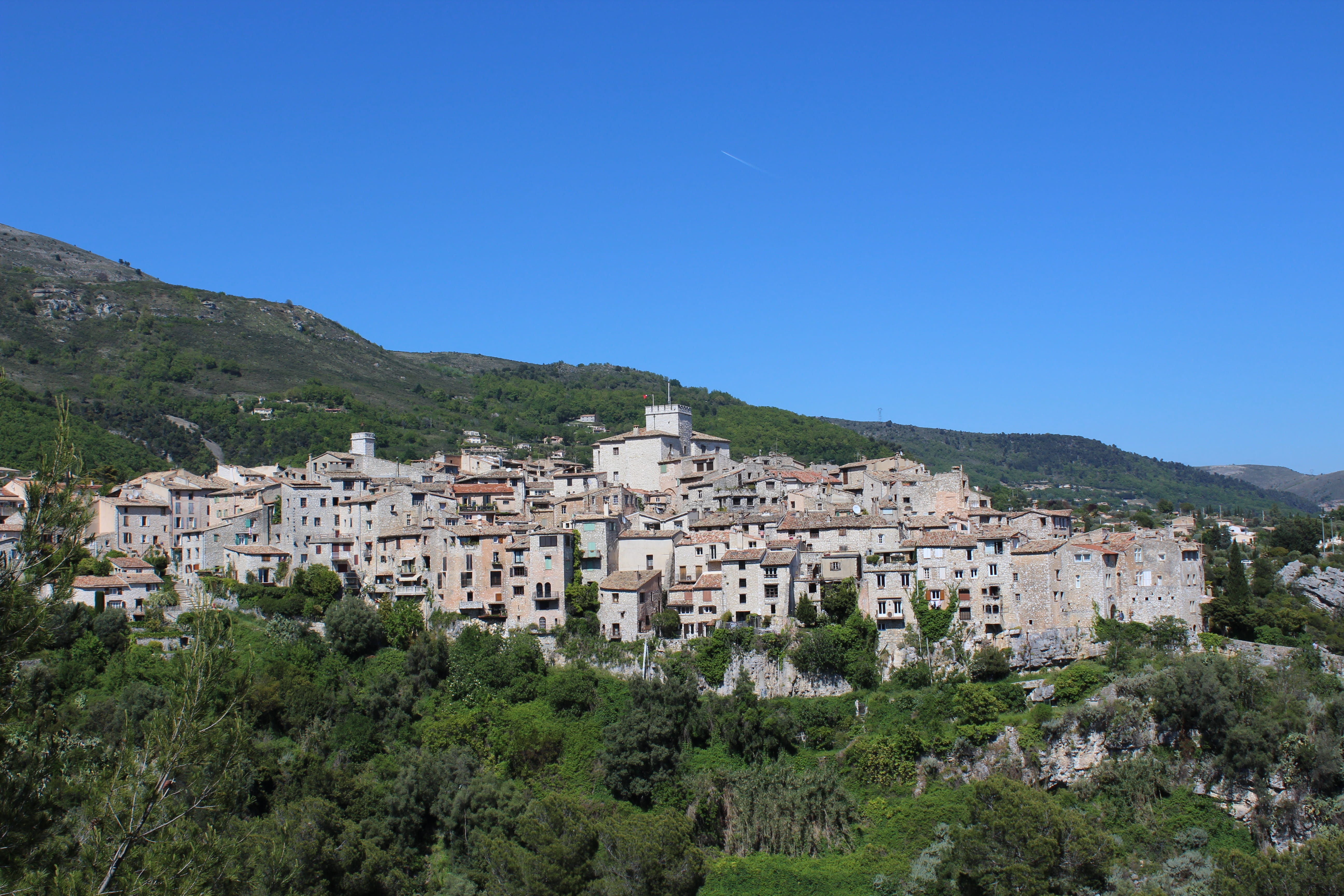 rustic france, copy space, tourist, architecture, built structure, clear sky, beautiful village, alpes, beautiful town, Alpes Maritimes, building, environment, HD Wallpaper