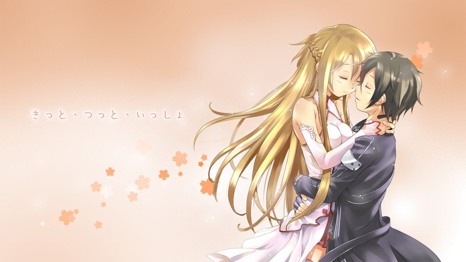 kirigaya, online, anime, girls, asuna, sword, art, kazuto, 720P, hair, long, yuuki, boys, black, kirito, brunettes, short, HD Wallpaper