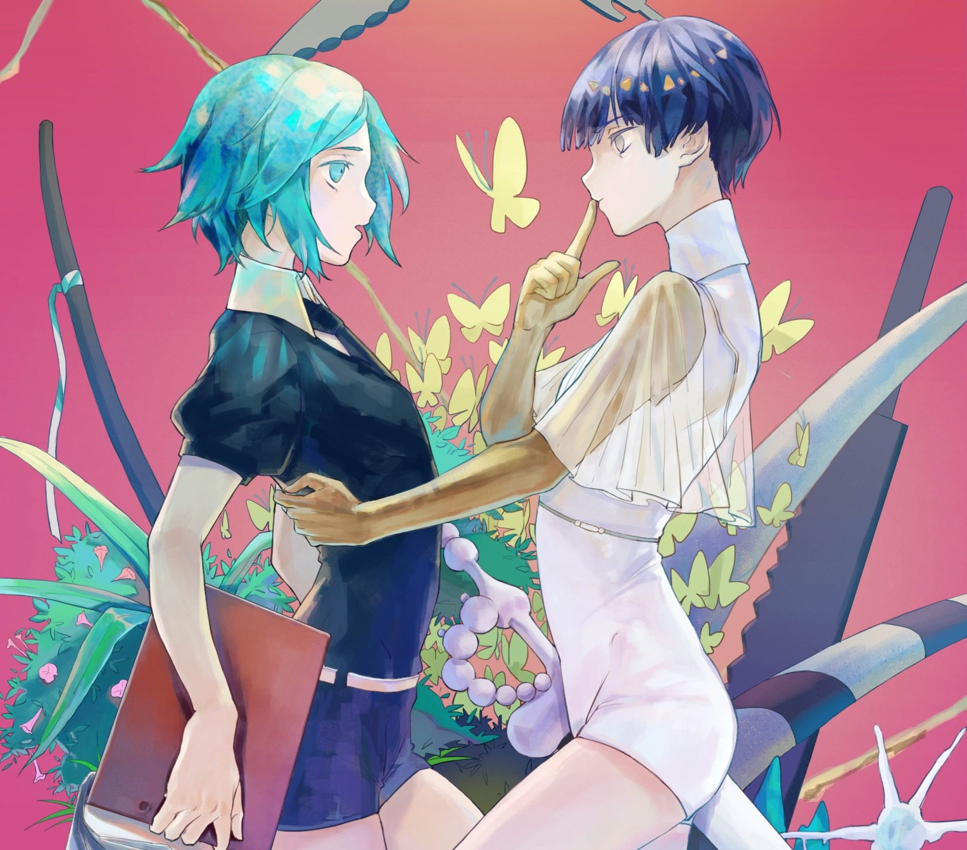 Houseki no Kuni, Lapis Lazuli (Houseki no Kuni), Anime, Phosphophyllite (Houseki no Kuni), 1080P, HD Wallpaper