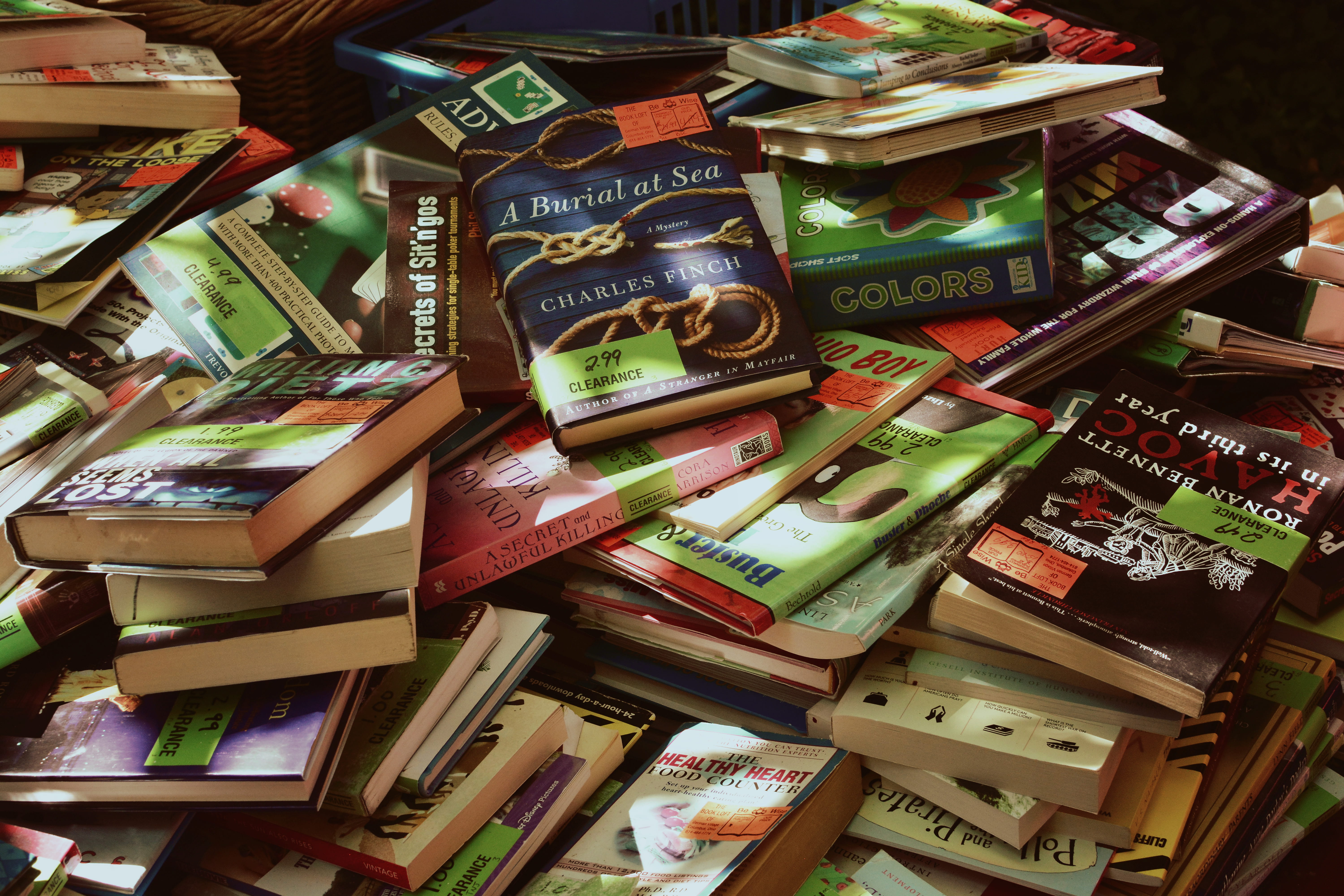 variation, choice, novel, market stall, clearance, market, publication, books, lot, stack, store, calm, large group of objects, pages, multi colored, assorted, HD Wallpaper
