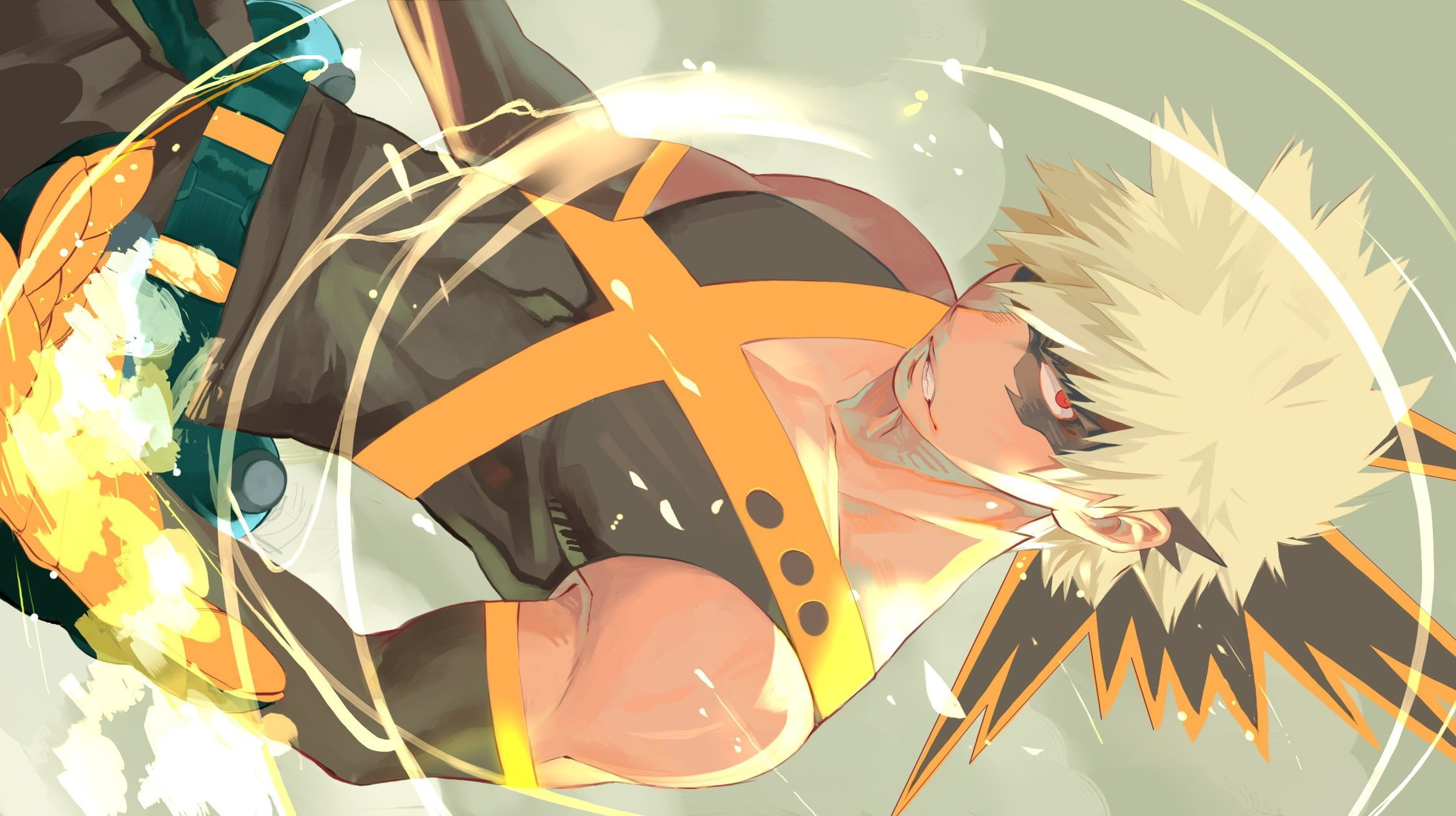 guy, Boku no Hero Academy, Bakusou Katsuki, 1080P, My hero Academy, Bakugou Katsuki, flame, HD Wallpaper