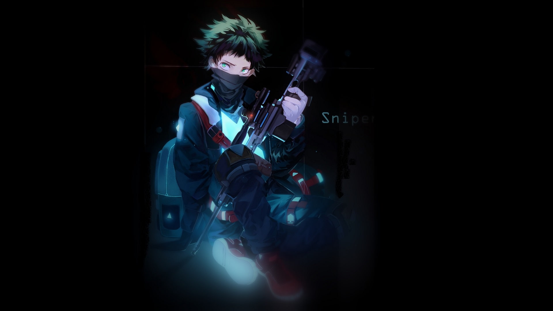 mask, guy, weapons, My hero Academy, 1080P, Midori Isuku, Boku no Hero Academy, HD Wallpaper