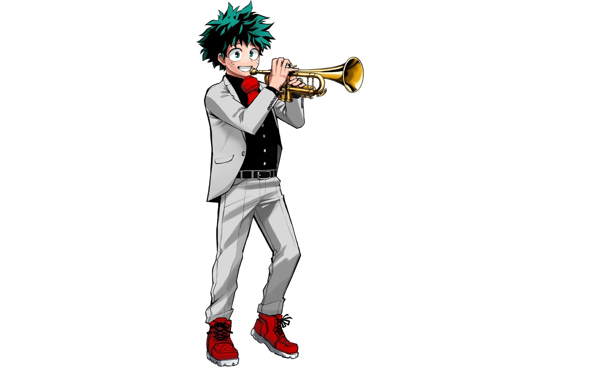 Boku no Hero Academy, Trumpet, Official Art, Izuku Midoriya, Kohei Horikoshi, 1080P, HD Wallpaper