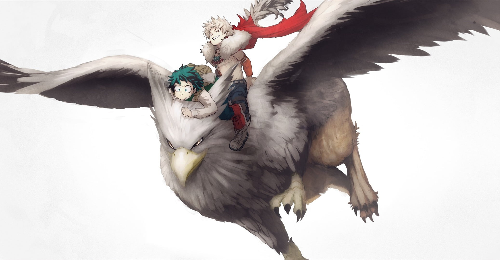 strong, Griffin, powerful, anime, hero, wings, 1080P, yuusha, My Hero Academia, mythological animal, manga, Boku no Hero Academy, HD Wallpaper