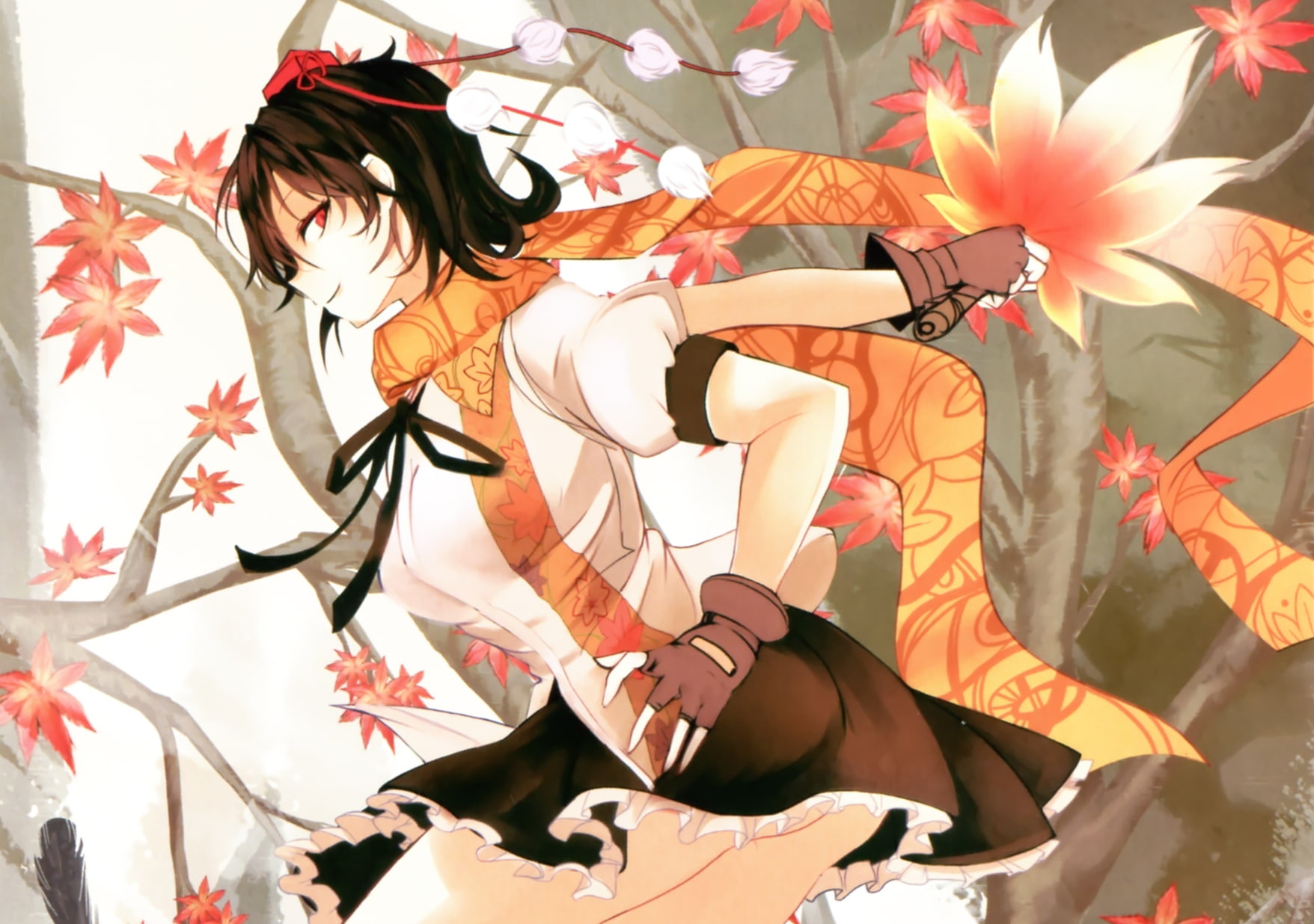 aya, tengu, shameimaru, 720P, touhou, HD Wallpaper