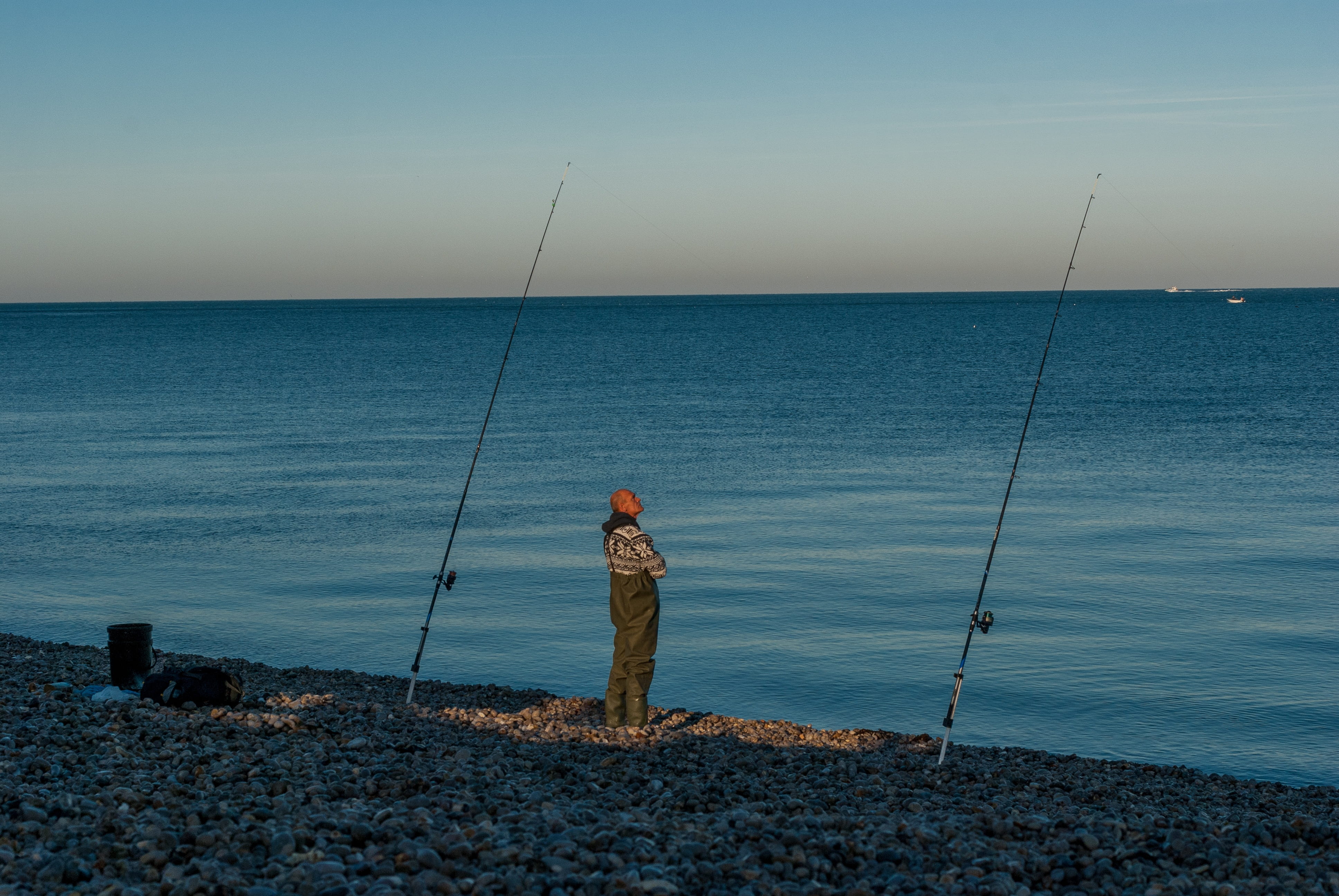 outdoors, lifestyles, one person, beauty in nature, fishing rod, cane, fisherman, nature, real people, person, 4K, men, horizon, sky, scenics - nature, HD Wallpaper