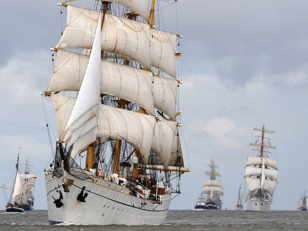 Sailing Ship, art, 480P, ship, px, x, 1024x768 px, space, sailing, hd, HD Wallpaper