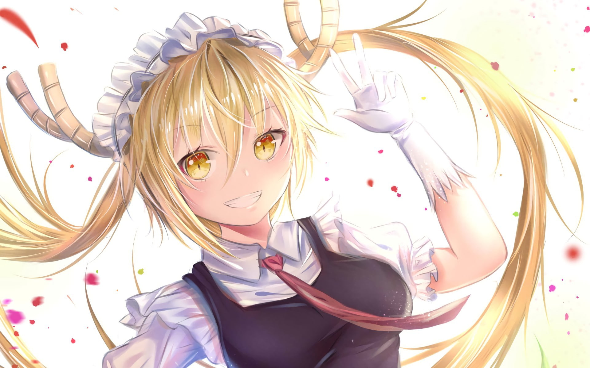 anime, Kobayashi-san Chi no Maid Dragon, bishojo, maid, japanese, girl, dragon, 1080P, HD Wallpaper