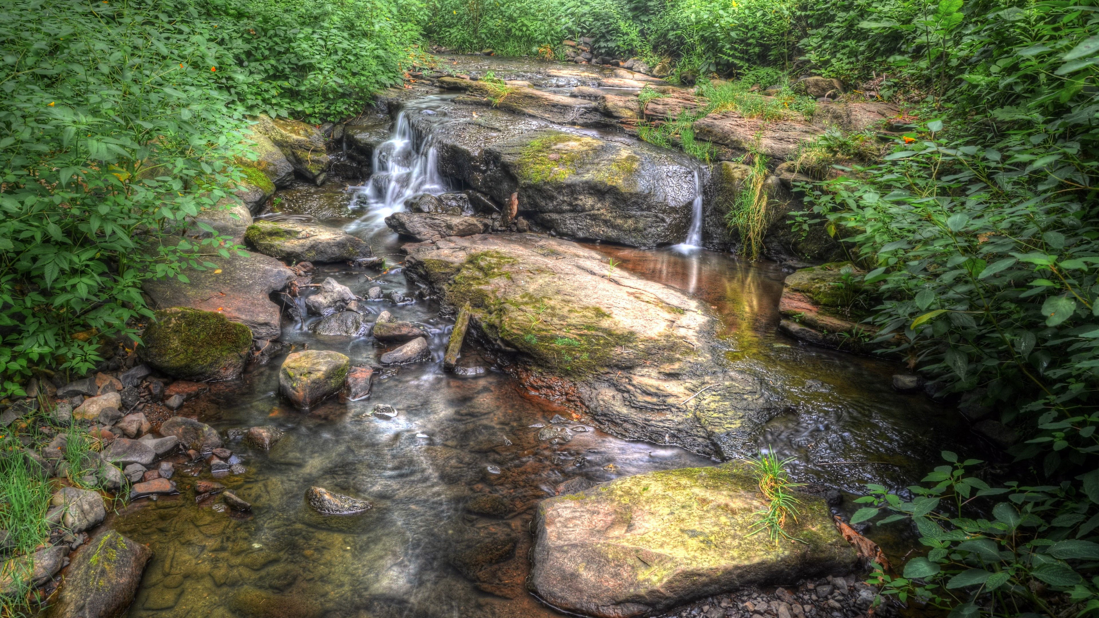 power in nature, beauty in nature, outdoors, waterfall, water, growth, rock, nature, flowing water, tree, flowing, scenics - nature, stream - flowing water, HD Wallpaper