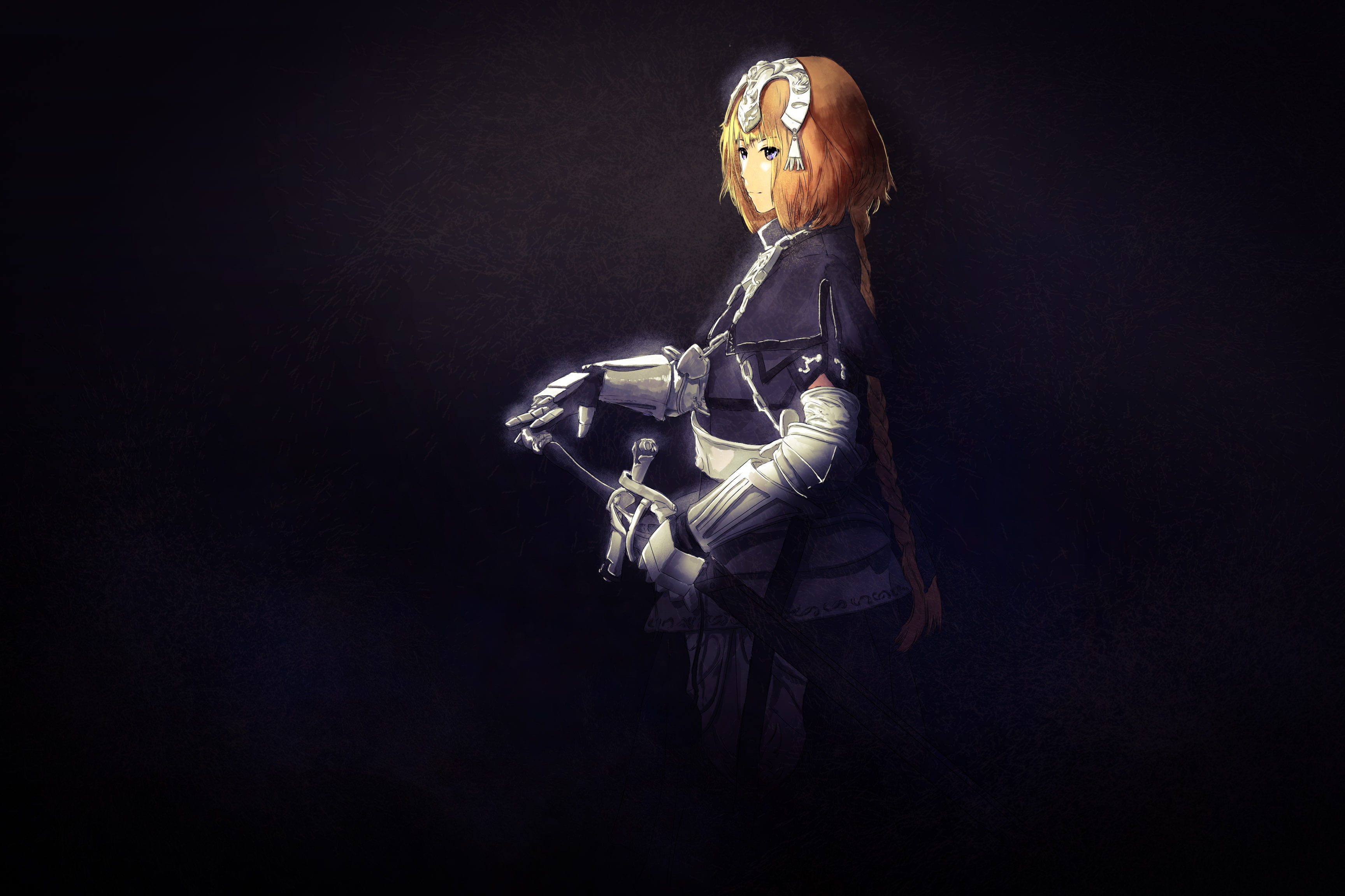 Blonde, Sword, Fate/Grand Order, 2K, Headpiece, Fate Series, Jeanne dArc (Fate Series), Braid, HD Wallpaper