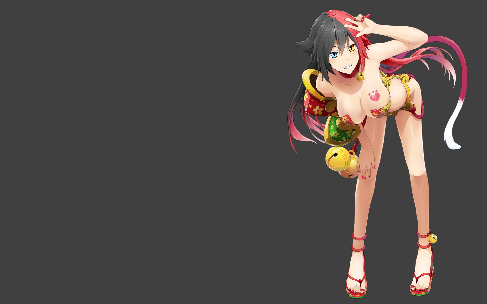 Ibaraki Douji, anime girls, anime, 1080P, Onigiri, HD Wallpaper