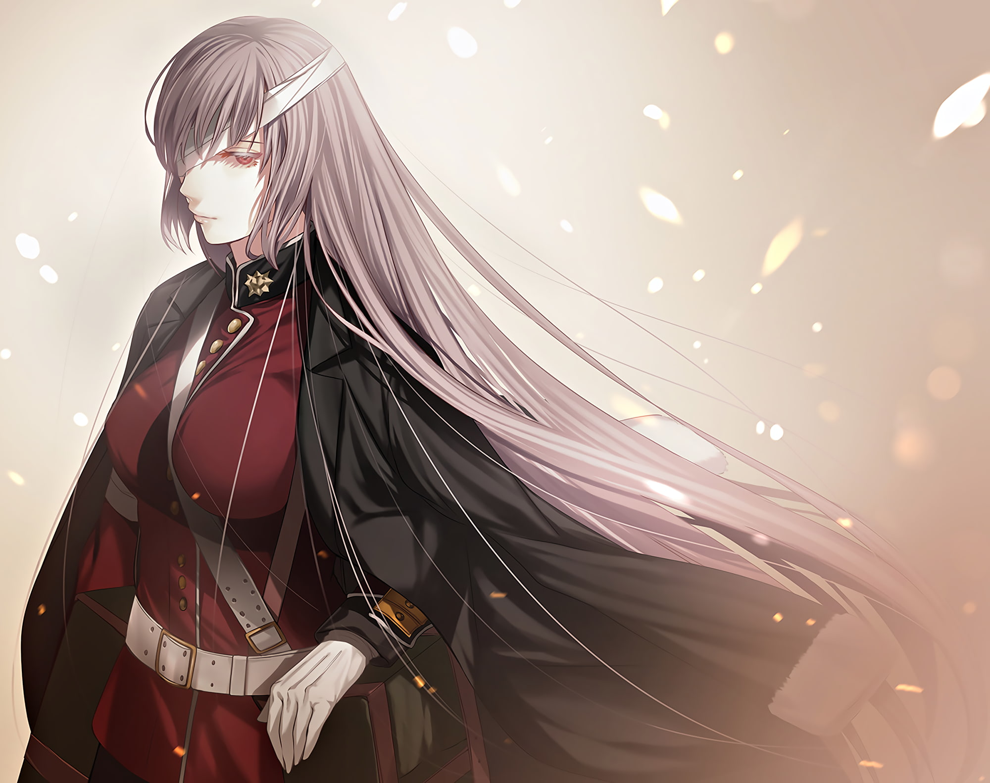 light - natural phenomenon, Anime, holding, real people, profile view, glowing, 1080P, indoors, adult, fate grand order, feathers, stage - performance space, HD Wallpaper