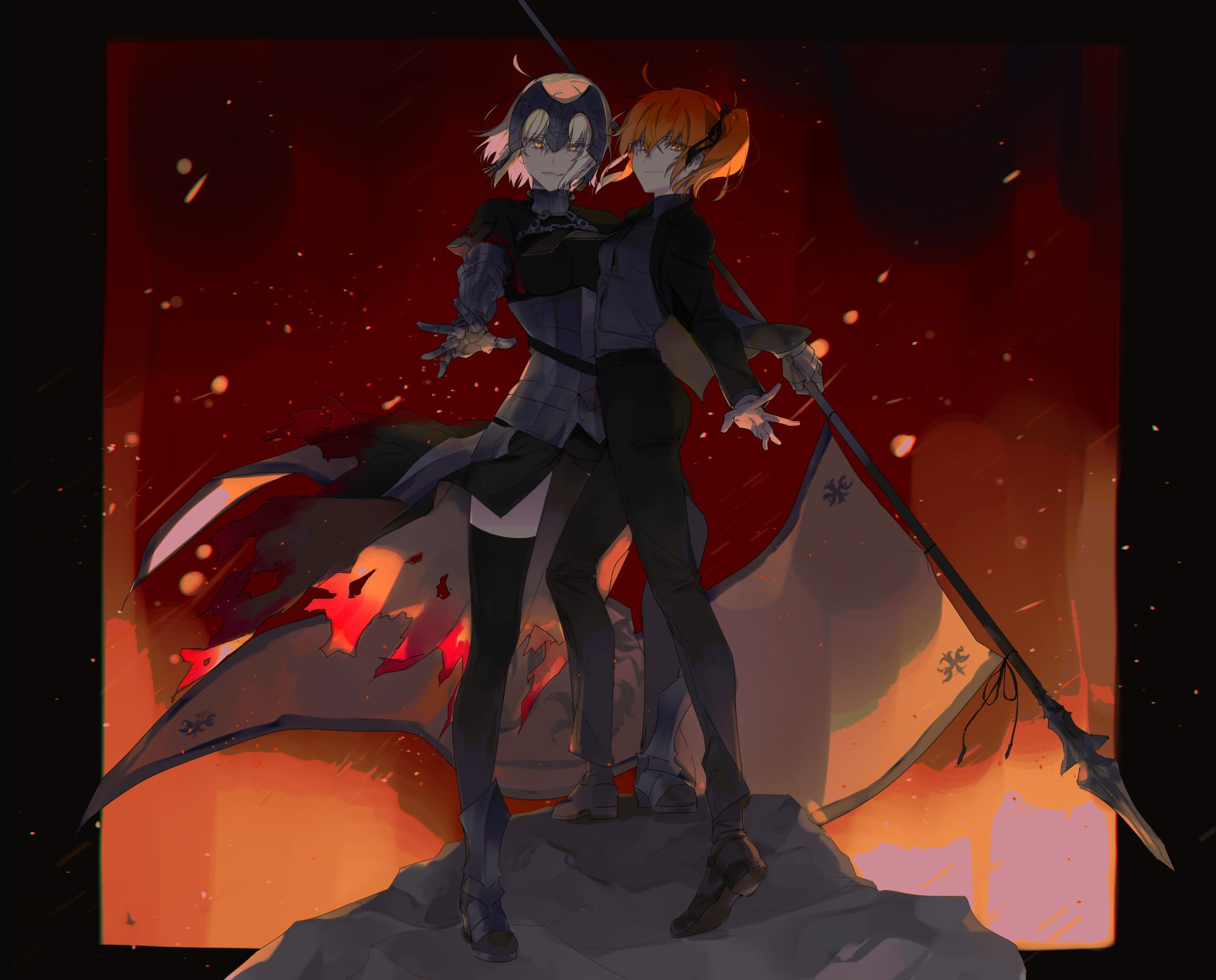 1080P, Jeanne dArc Alter, Fate Series, Fujimaru Ritsuka, Fate/Grand Order, HD Wallpaper