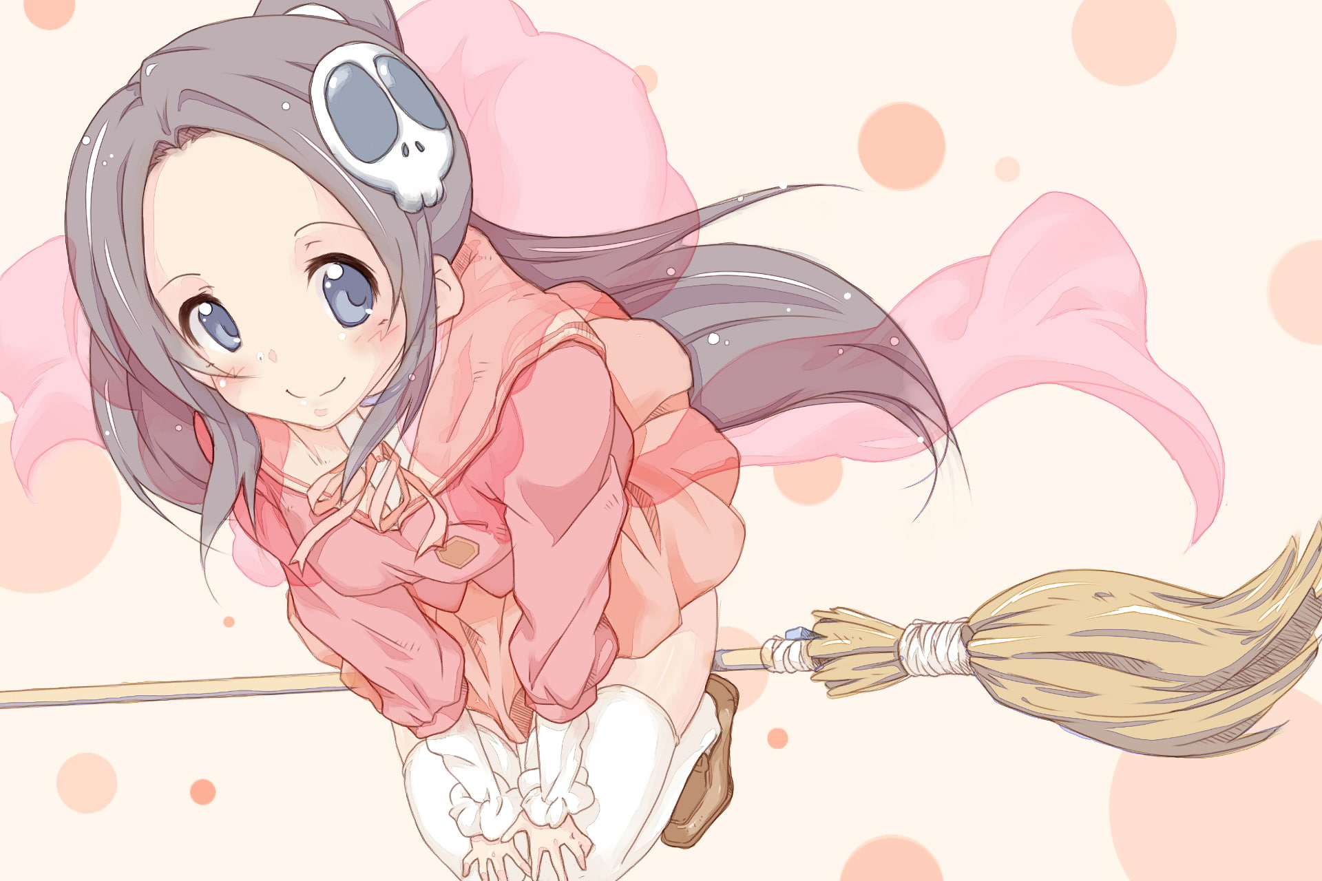 human representation, brunette, fashion, holding, purple, The World Only God Knows, hairstyle, studio shot, creativity, anime, smiling, anime girls, still life, HD Wallpaper