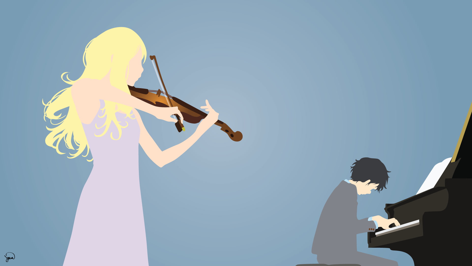 skill, musical instrument, playing, hairstyle, violinist, standing, string instrument, Kousei Arima, violin, clear sky, artist, musician, music, holding, HD Wallpaper