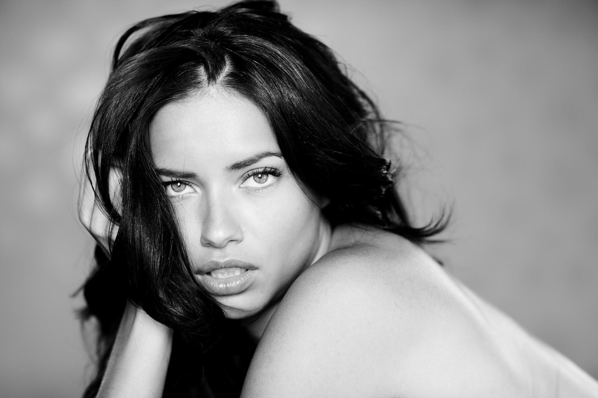 adriana, black, white, lima, 1080P, photoshoot, HD Wallpaper
