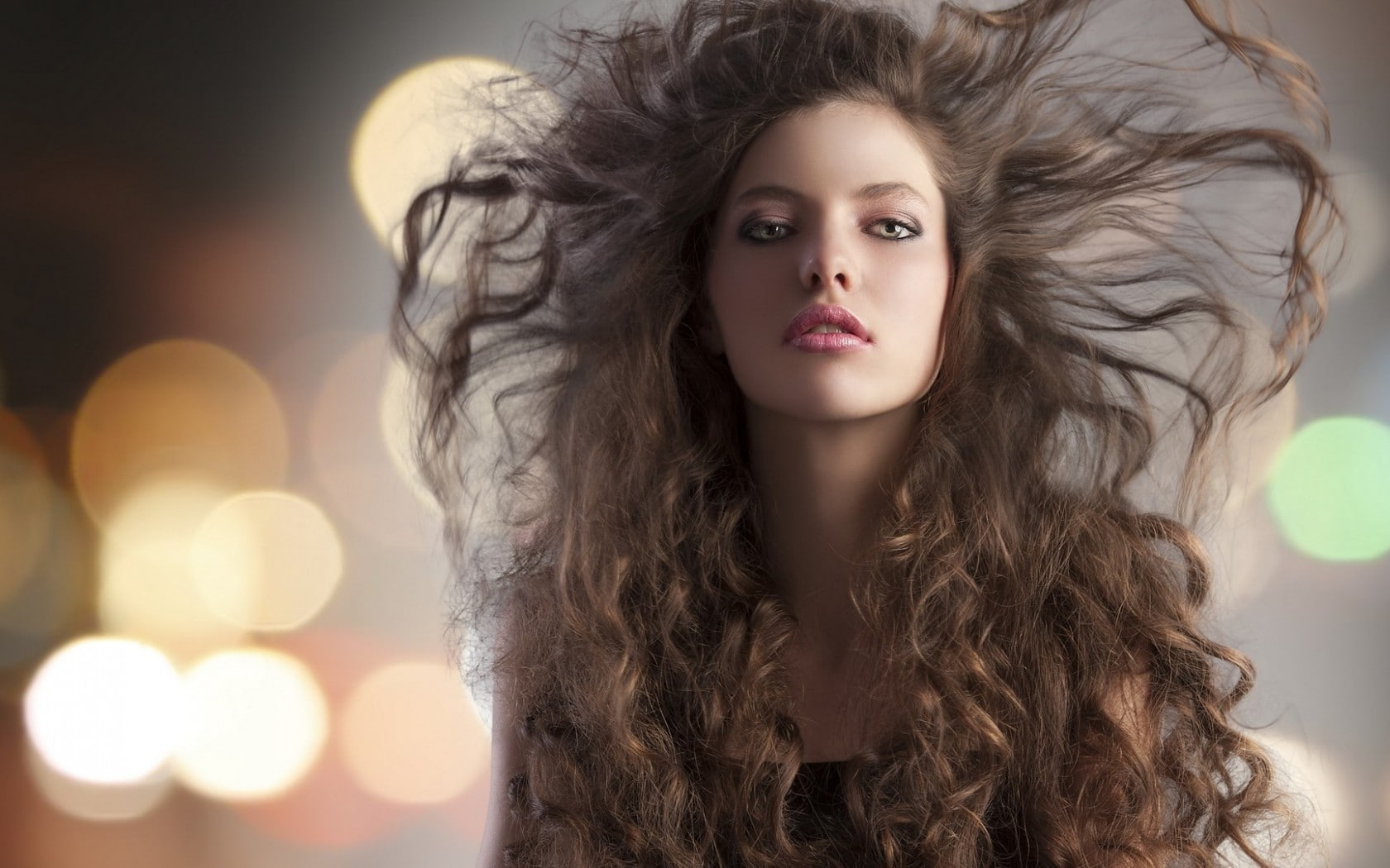 720P, brunette, beautyful, face, make, woman, girl, HD Wallpaper