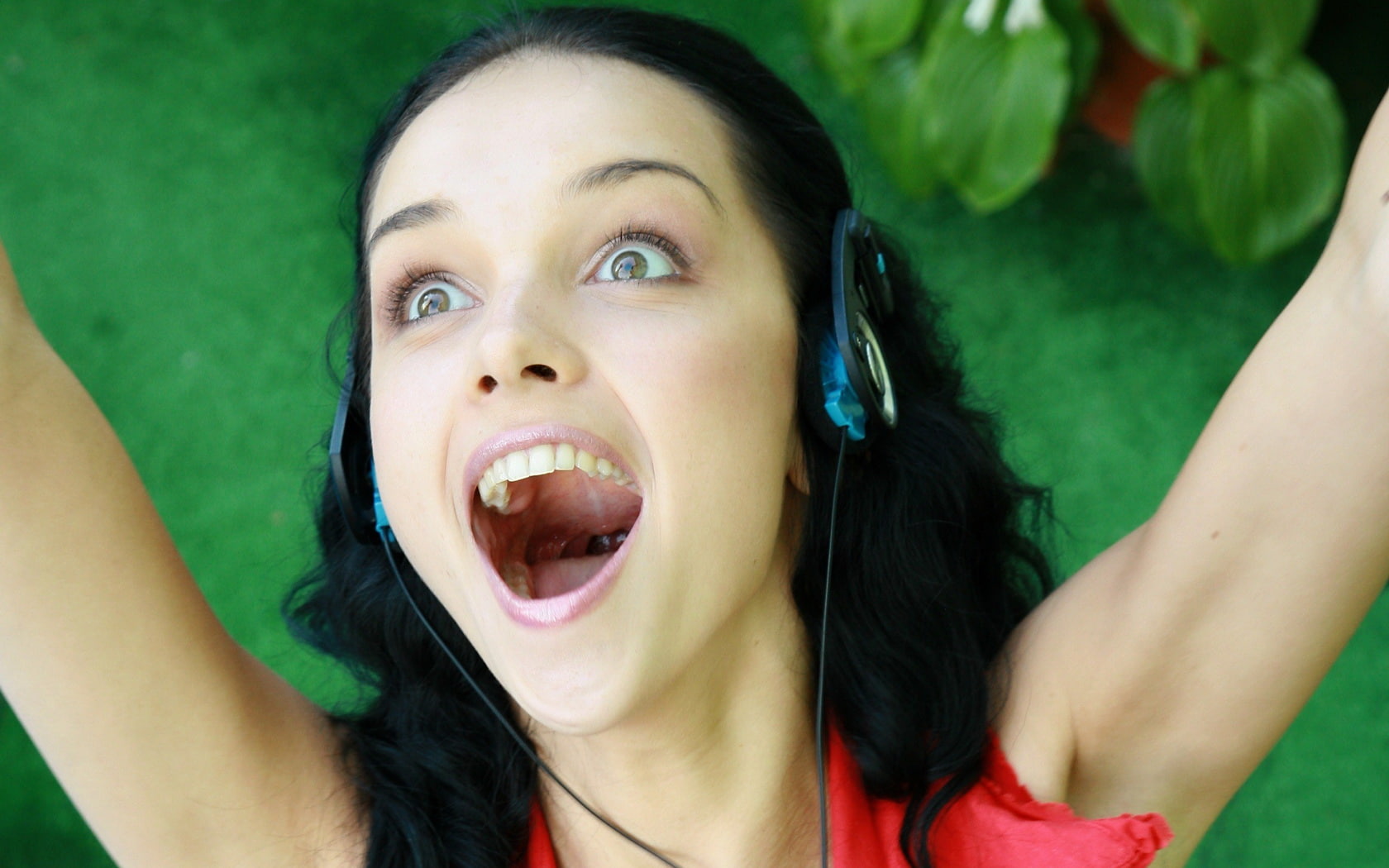 smile, beautyful, girl, woman, 720P, brunette, HD Wallpaper