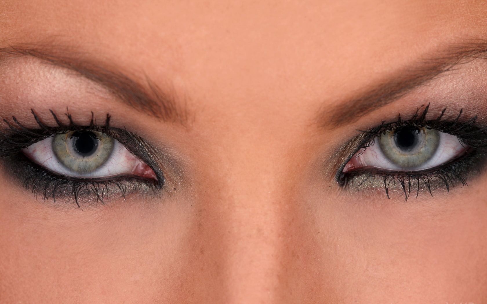 woman, 720P, brunette, girl, make, beautyful, eyes, HD Wallpaper