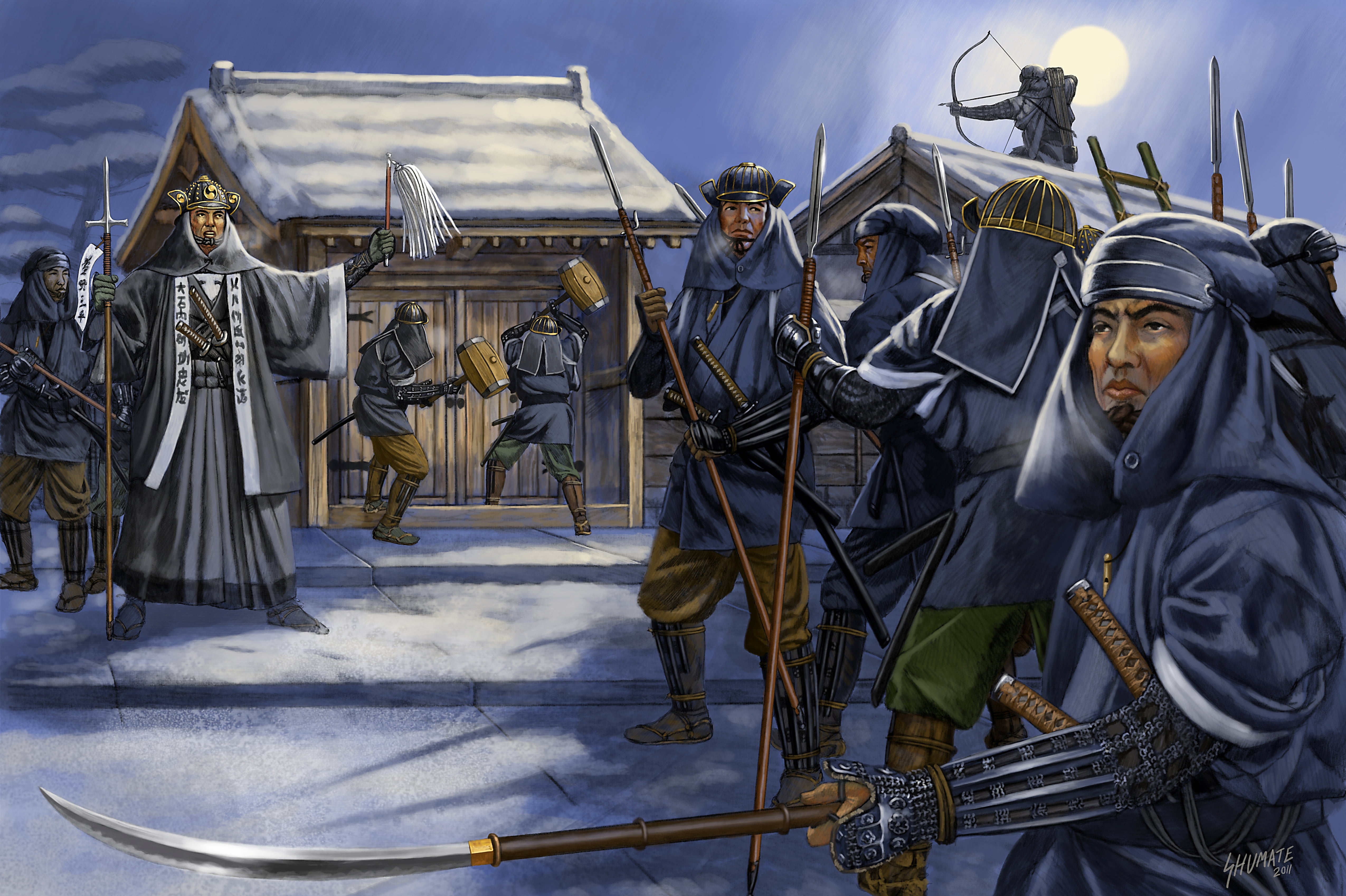 government, katana, real people, art and craft, sky, military, costumes, figure, art, wakizashi, outdoors, the Japanese, male likeness, illustration, group of people, HD Wallpaper