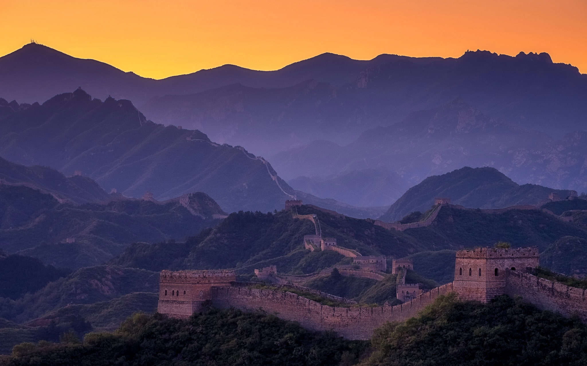 1080P, The Great Wall Of China, mountains, China, HD Wallpaper