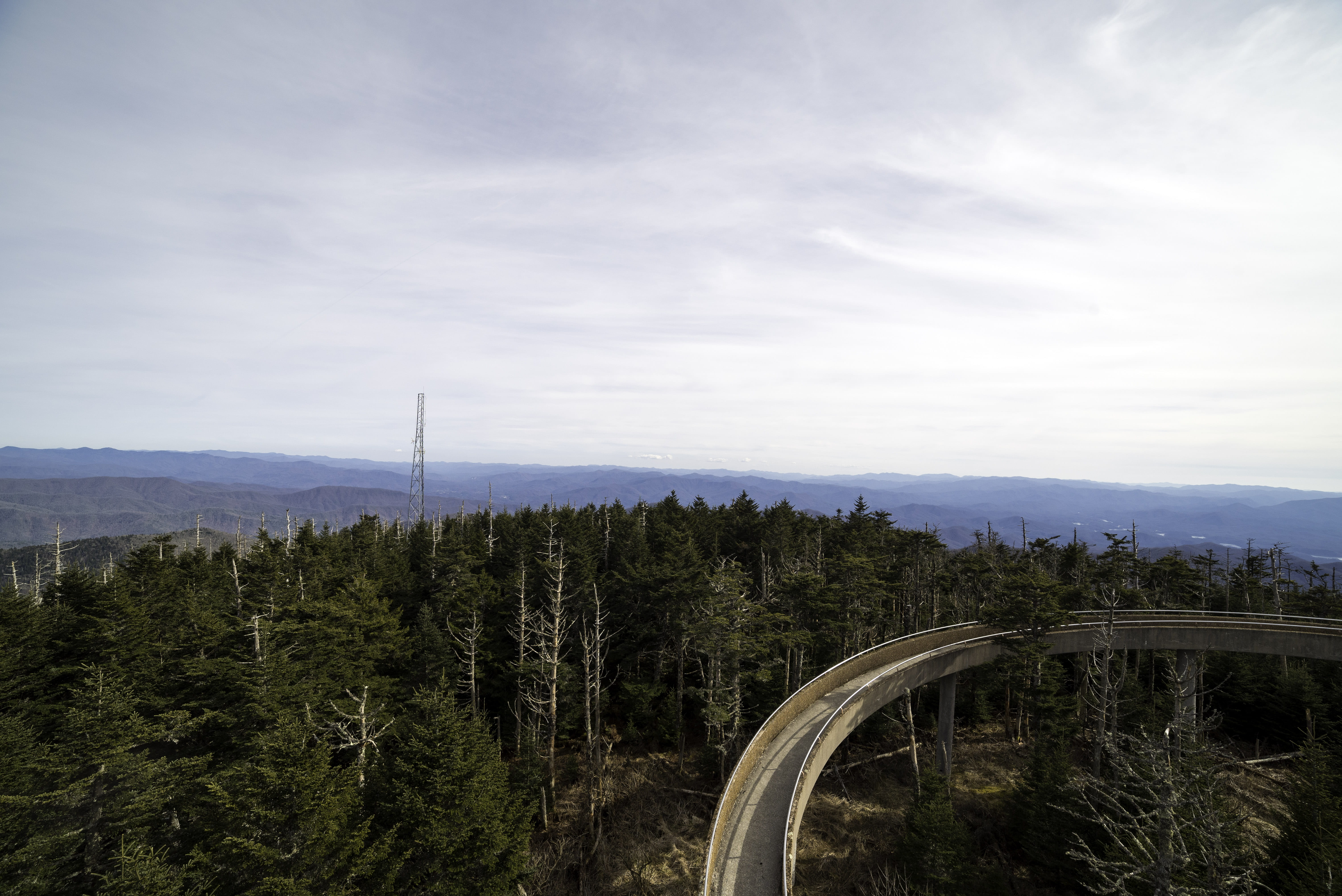 highway, bridge - Man Made Structure, growth, tranquility, mountain range, non-urban scene, Tennessee, 5K, transportation, great smoky mountains national park, HD Wallpaper