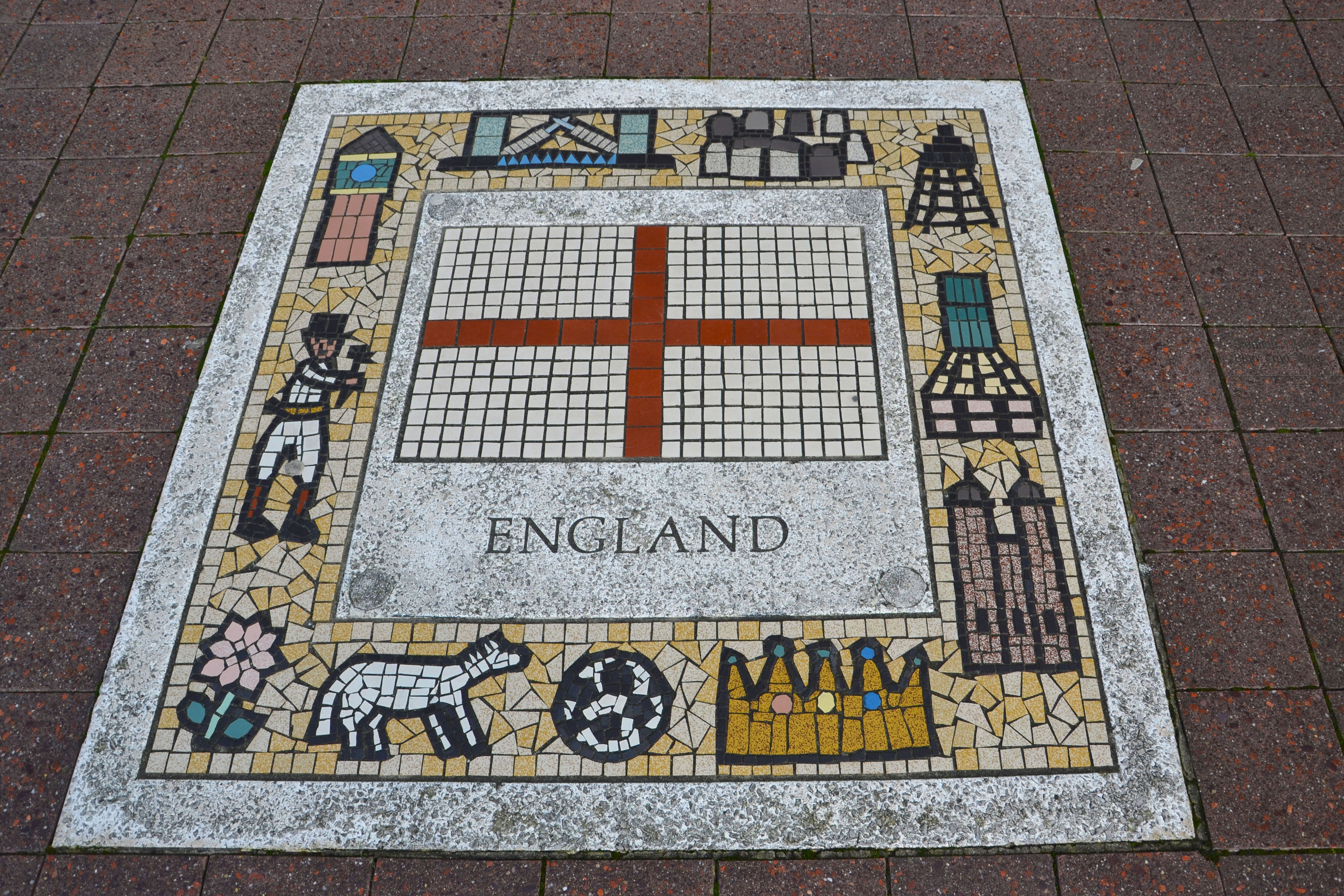 high angle view, flag, representation, sport, emblem, team, play, support, england, architecture, game, icon, design, football, flooring, art and craft, HD Wallpaper