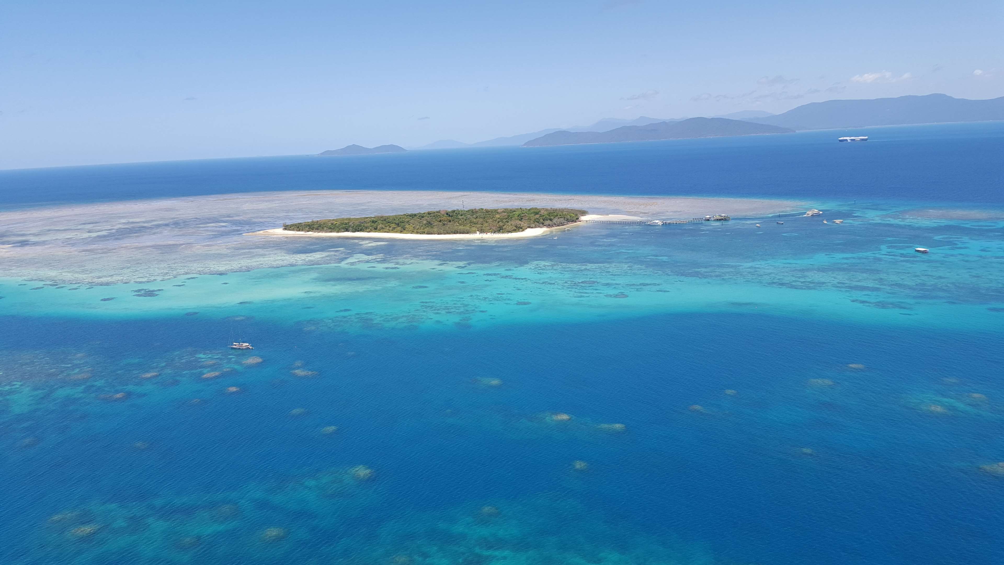 tranquility, water, paradise, land, nature, aerial view, outdoors, no people, blue, mountain, lagoon, ocean, beauty in nature, beach, sea, turquoise colored, HD Wallpaper