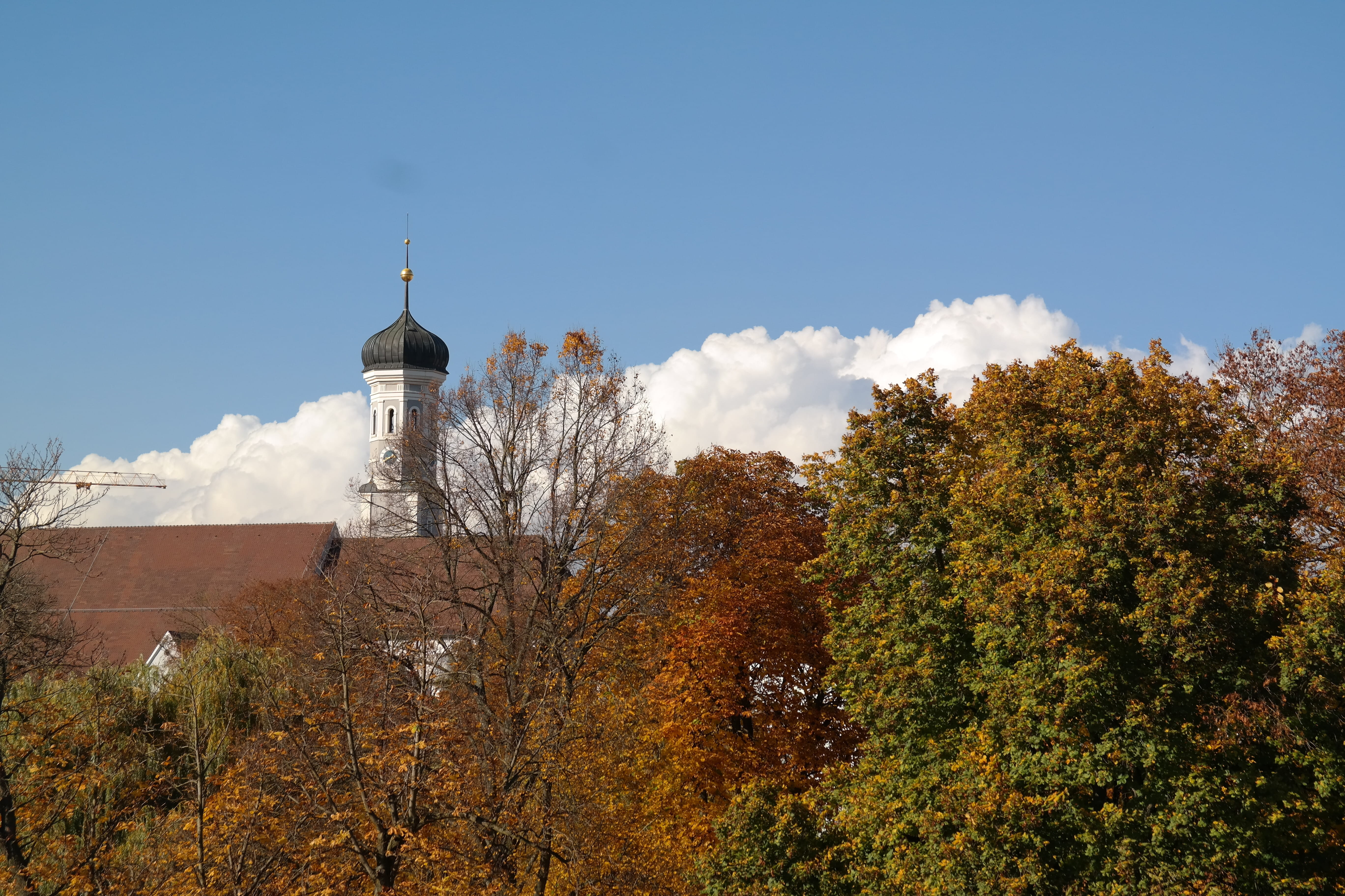 5K, cloud mountains, Church, no people, onion helm, spire, architecture, low angle view, change, architecture And Buildings, holy trinity church, place of worship, HD Wallpaper