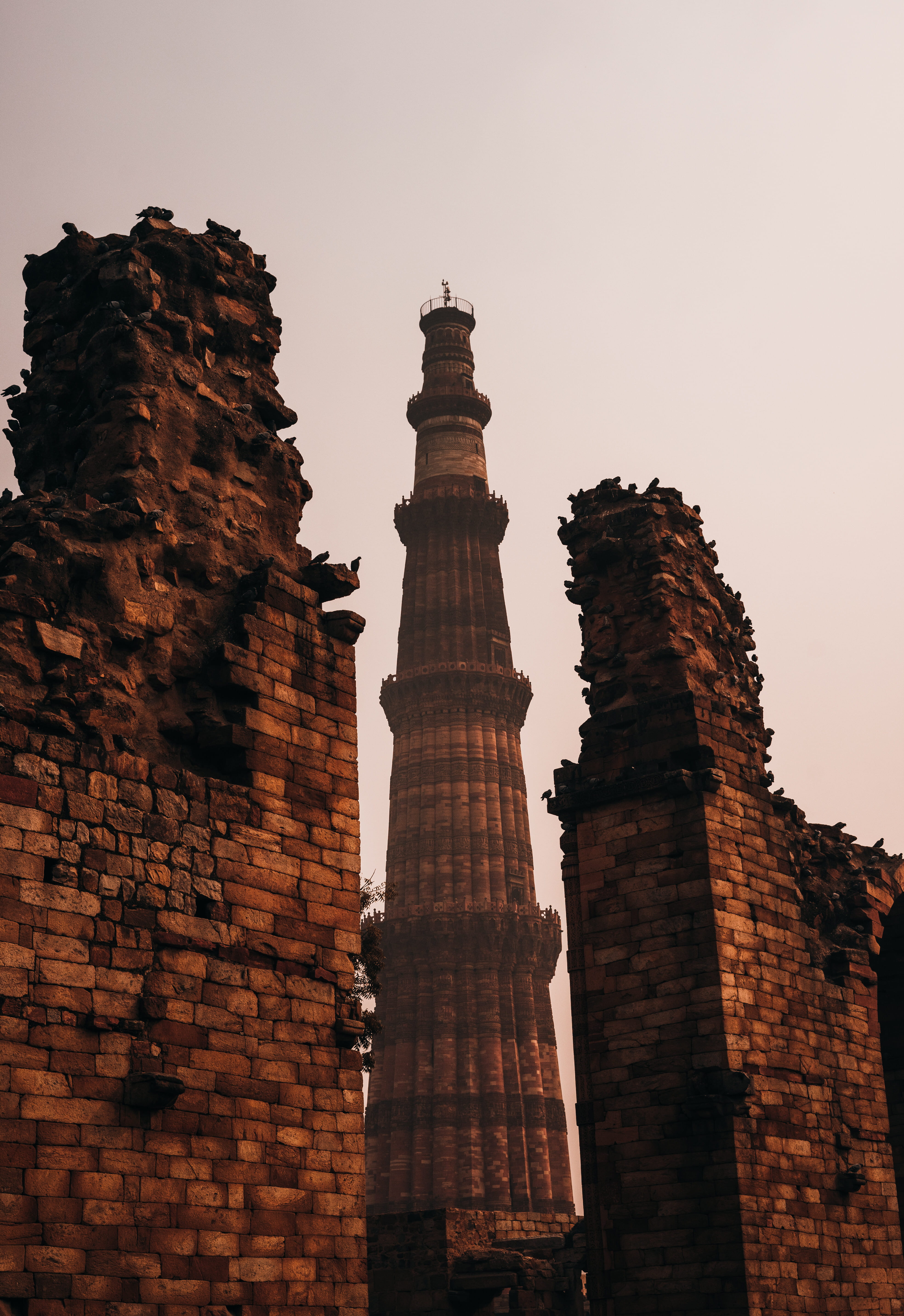 monument, rocks, building, india, place of worship, travel, tourism, belief, spirituality, delhi, brick, religion, history, ornate, new delhi, clear sky, Phone HD Wallpaper