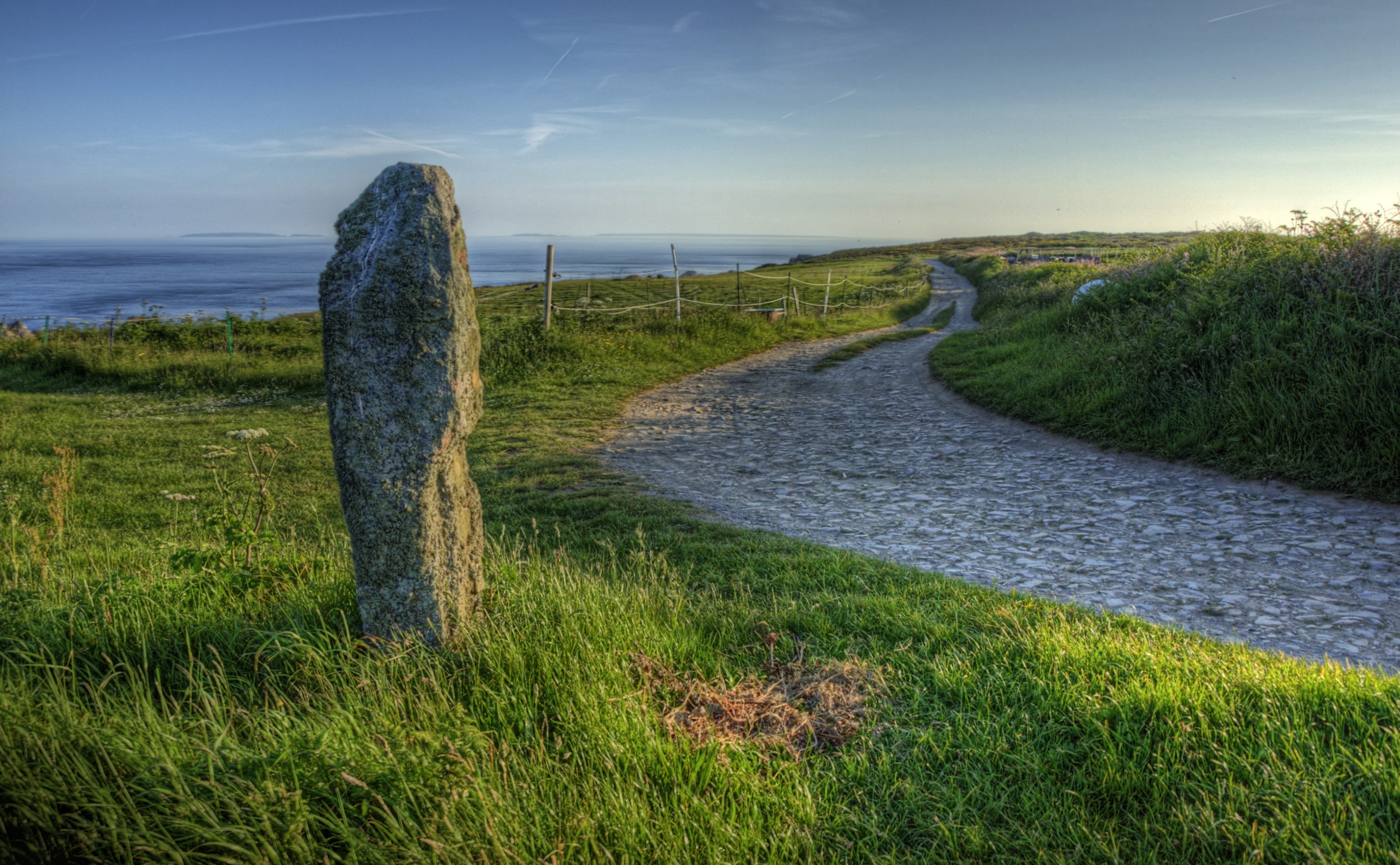 environment, tranquil scene, scenics - nature, day, Rural, Alderney, Europe, water, idyllic, beauty in nature, standingstone, Stone, land, grass, growth, HD Wallpaper