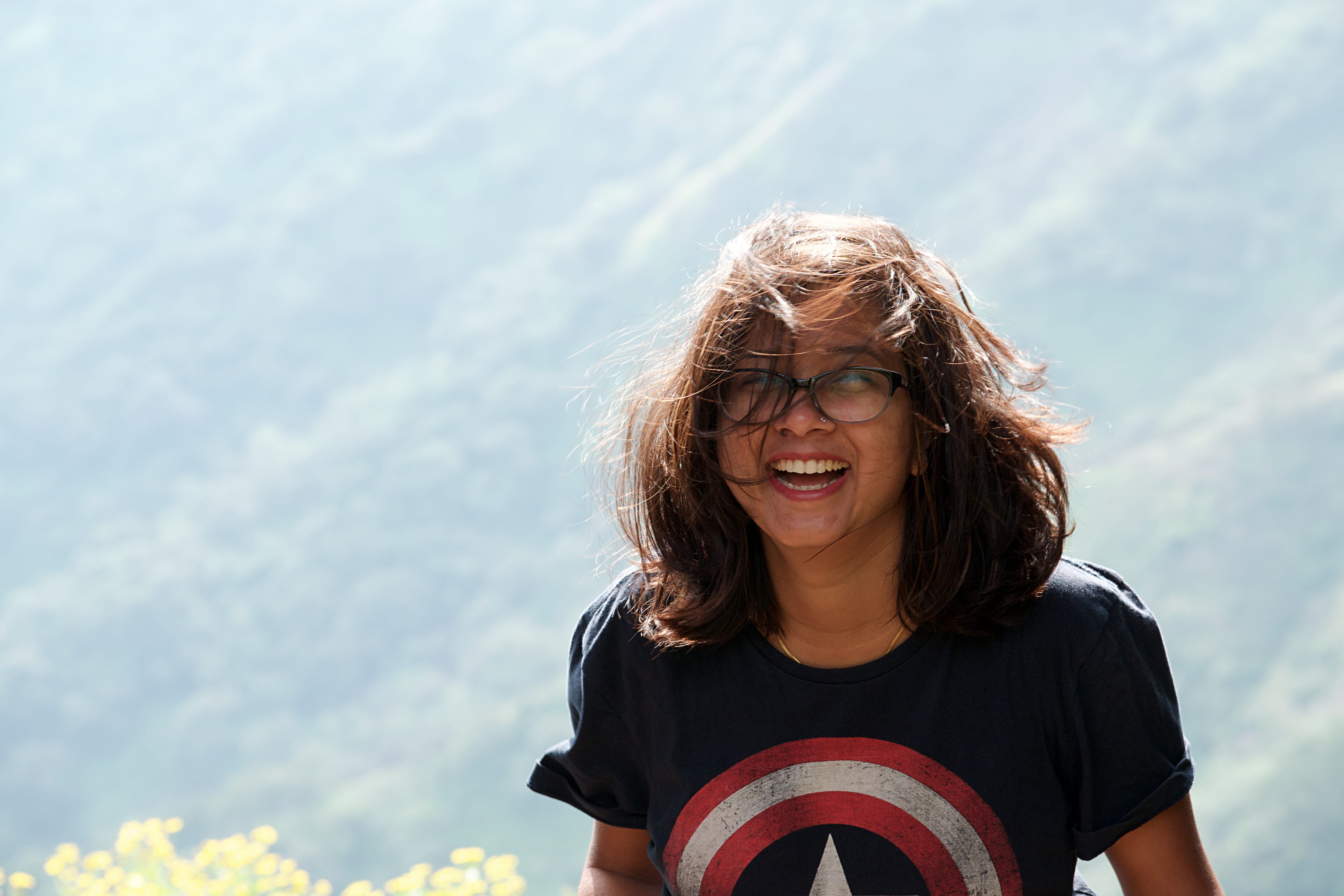 mature adult, happiness, leisure activity, hair, lifestyles, one person, candid, adult, pune, toothy smile, 5K, day, glasses, emotion, nikon, casual clothing, HD Wallpaper