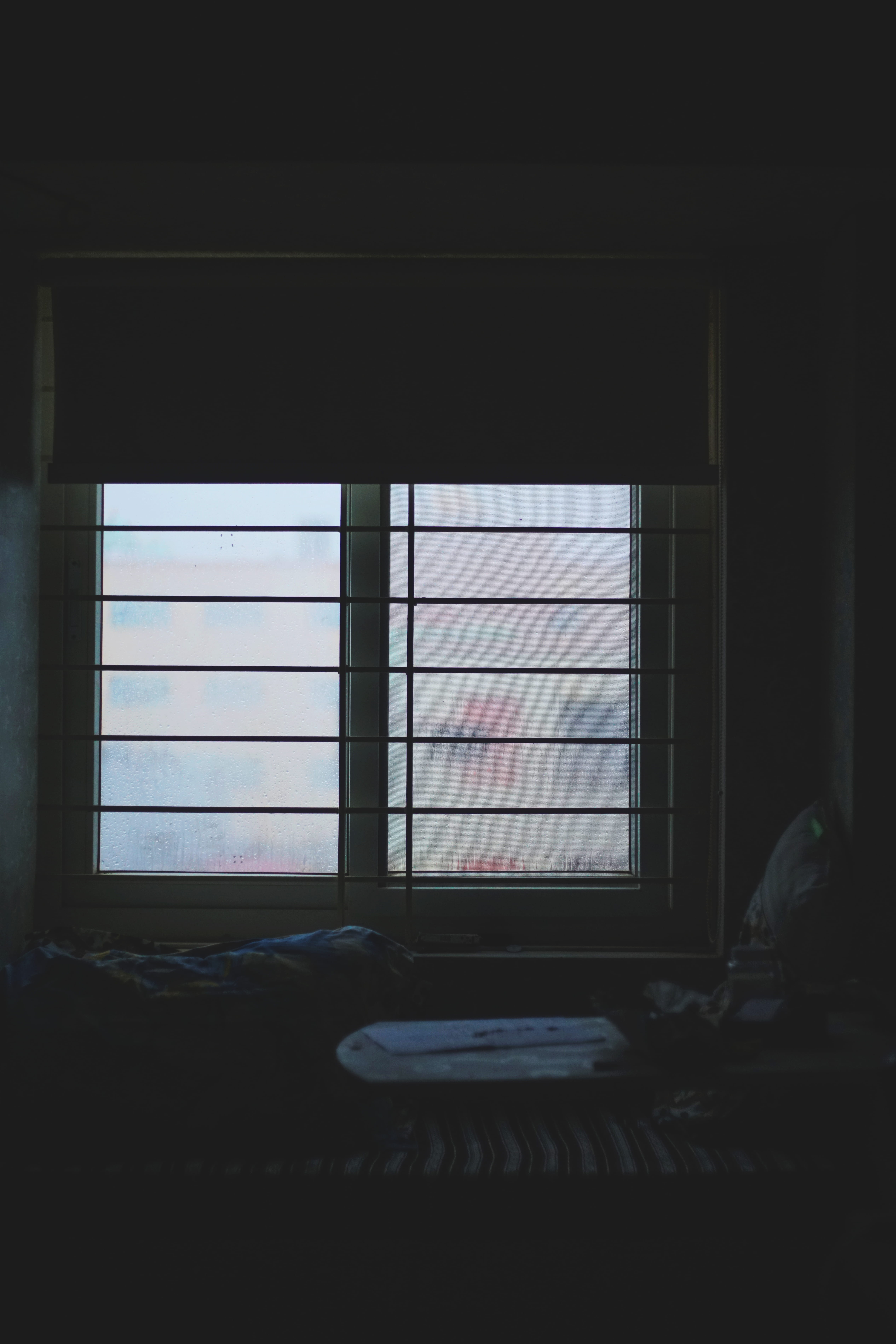 rain, blue, architecture, peace, built structure, animal themes, home, india, dark, window, 5K, hyderabad, nature, indoors, no people, domestic room, glass - material, Phone HD Wallpaper