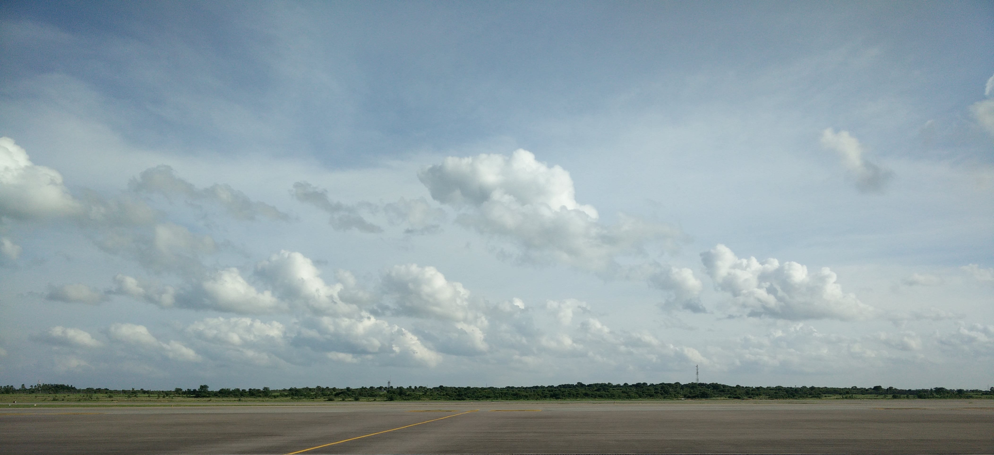 environment, horizon over land, cloud - sky, outdoors, land, nature, rajiv gandhi international airport, sky, tranquil scene, transportation, hyderabad, HD Wallpaper