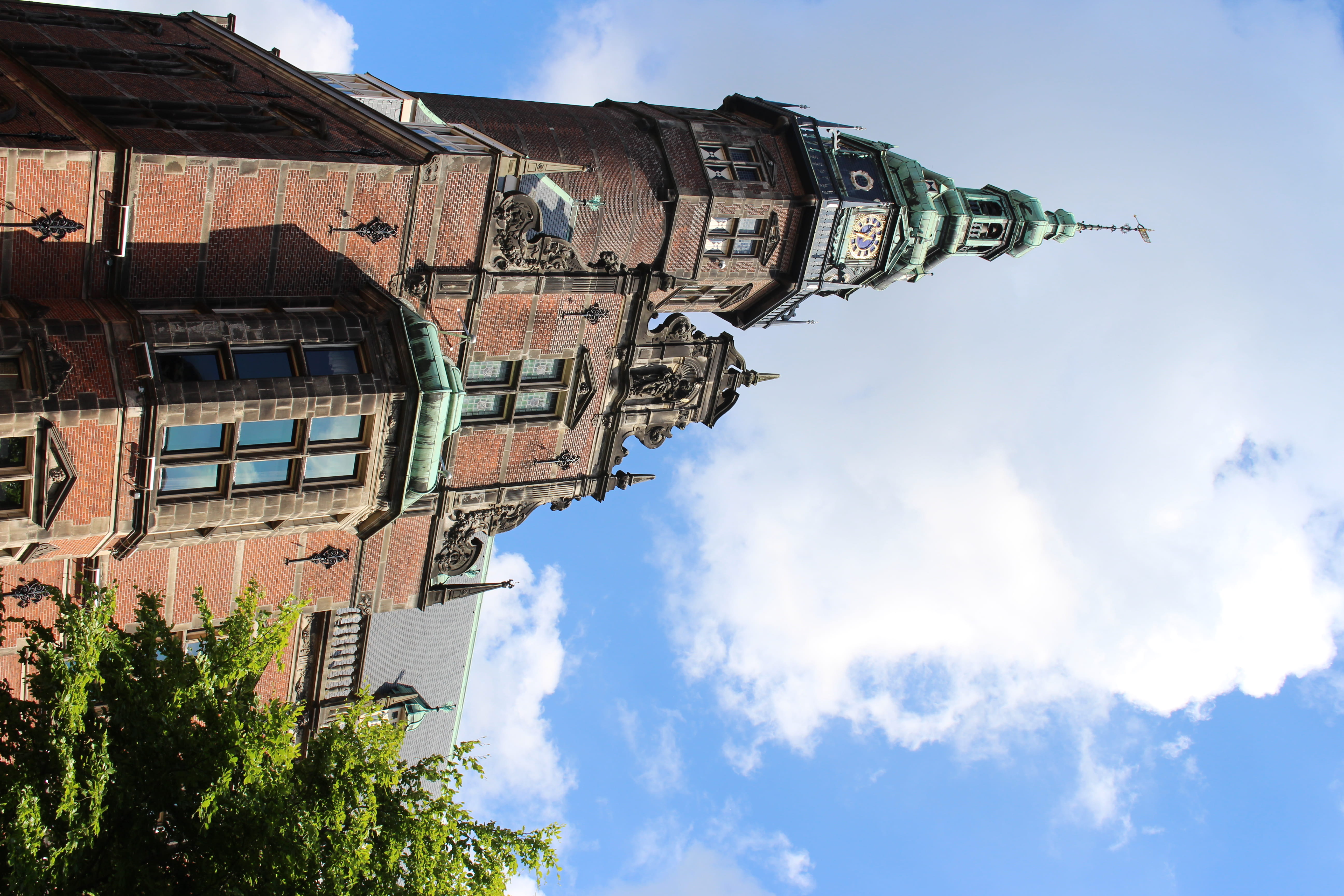 the past, no people, day, low angle view, holland, plant, outdoors, built structure, cloud - sky, sky, university, religion, landmark, nature, blue, architecture, HD Wallpaper
