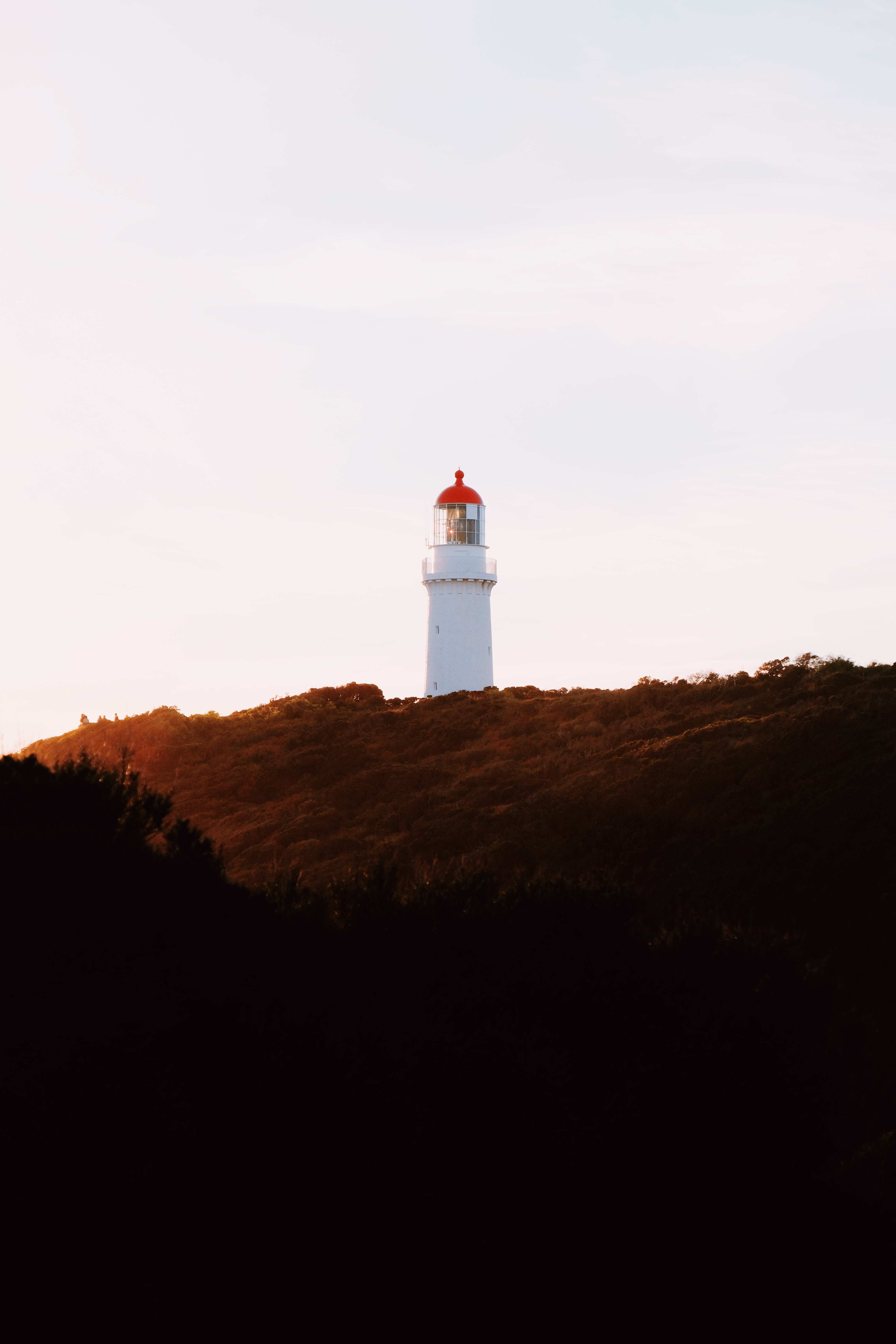 no People, dark, beacon, save, guidance, tower, light, coast, forest, lighting Equipment, landscape, red, woodland, shipping, sunset, lighthouse, nature, Phone HD Wallpaper