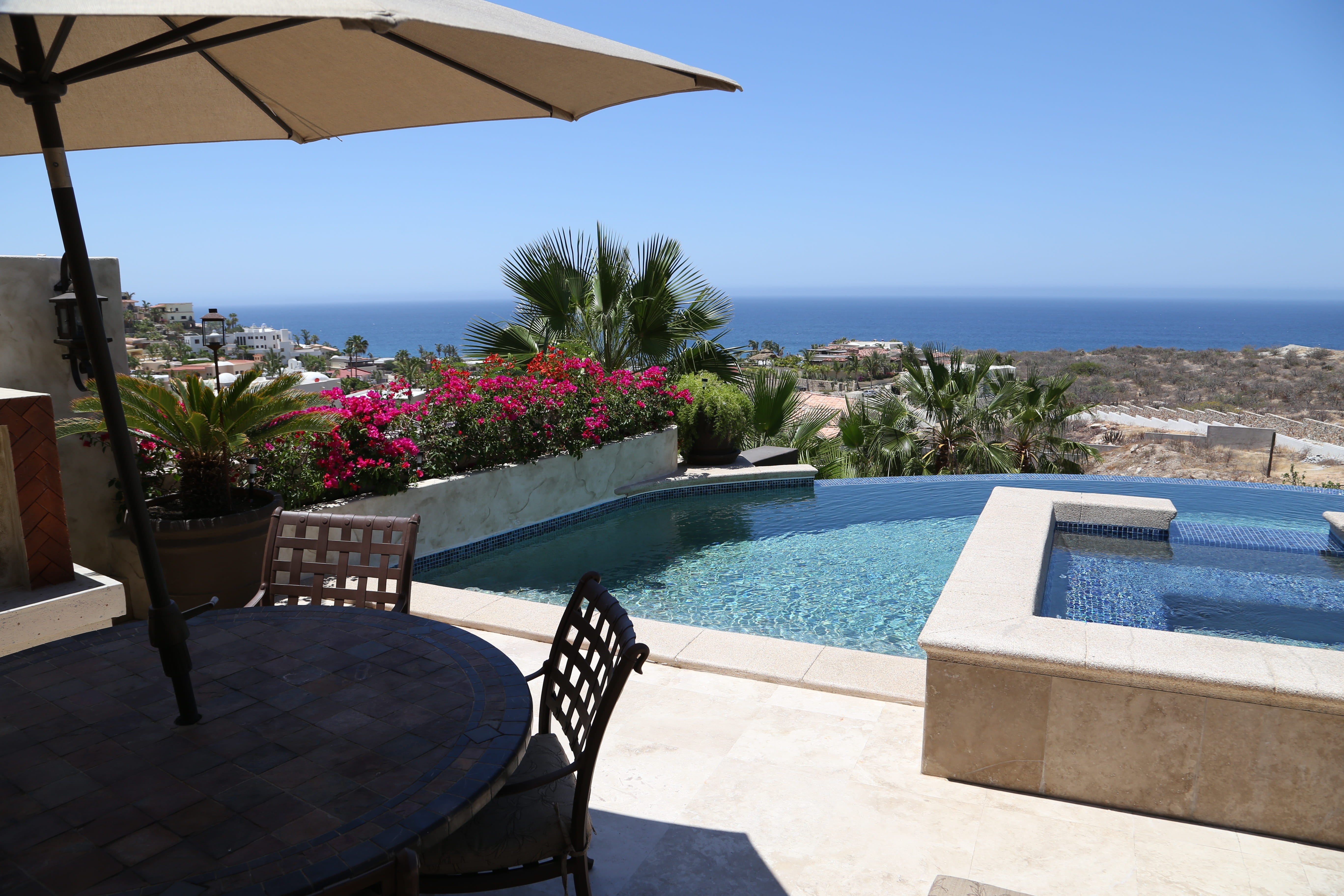 vacation, no people, nature, paradise, tourist resort, chair, water, Cabo, villa, poolside, sunny, deck, sunlight, building exterior, horizon over water, HD Wallpaper