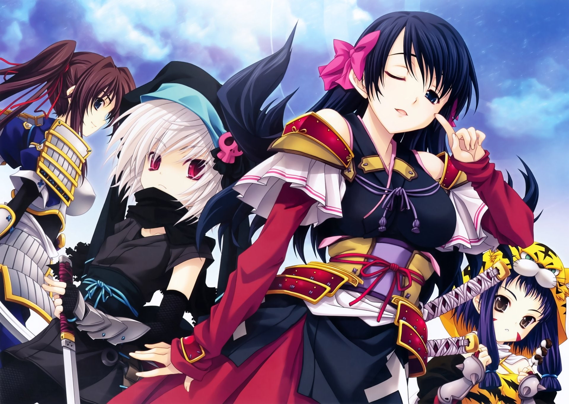 Maeda Inuchiyo, Oda Nobuna No Yabou, Anime, Shibata Katsuie, Hachisuka Goemon, 1080P, Niwa Nagahide, HD Wallpaper