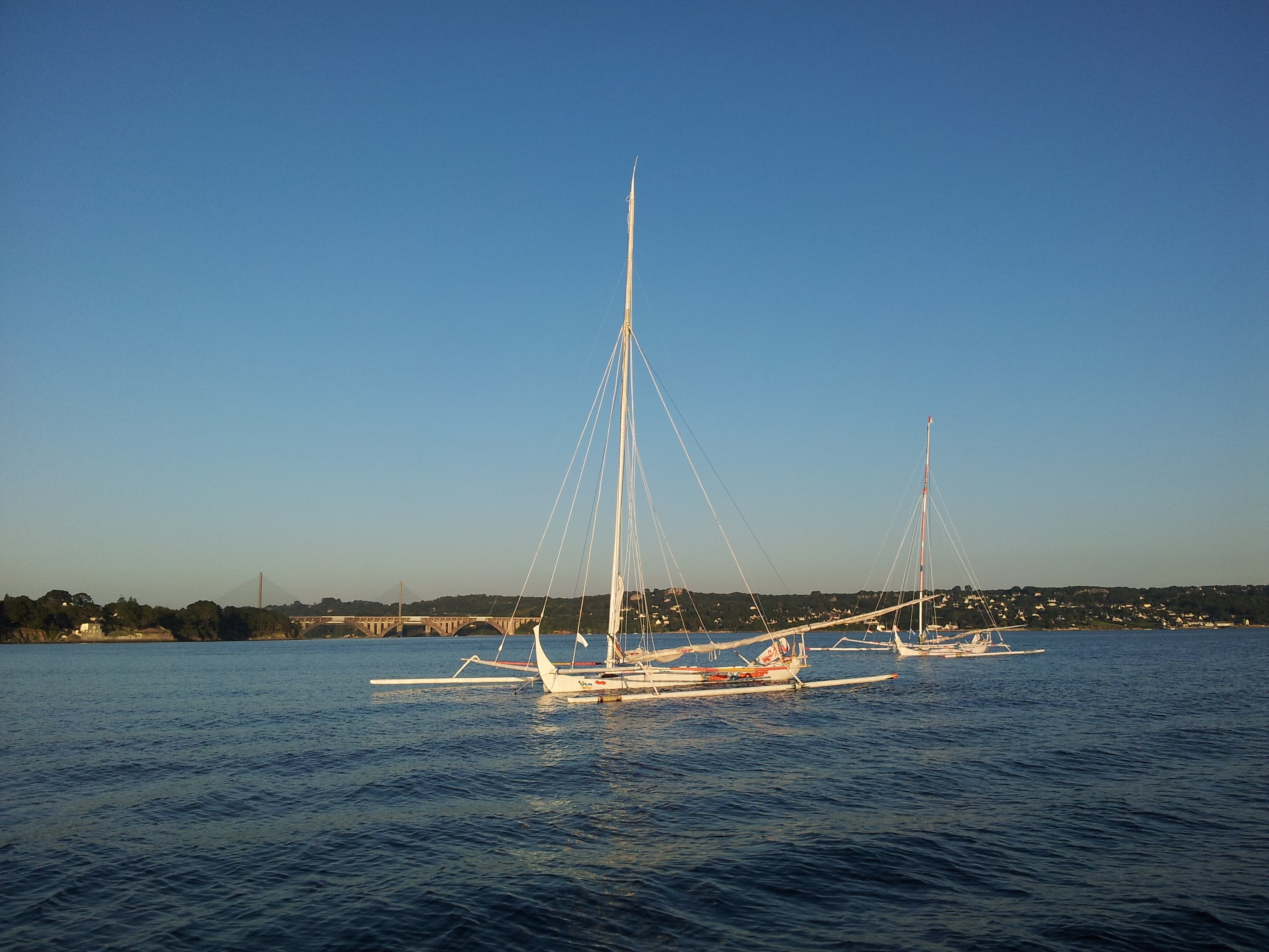 scenics - nature, sailing, mode of transportation, brest, yacht, nautical Vessel, clear sky, blue, beauty in nature, sky, sailboat, water, mast, no people, HD Wallpaper