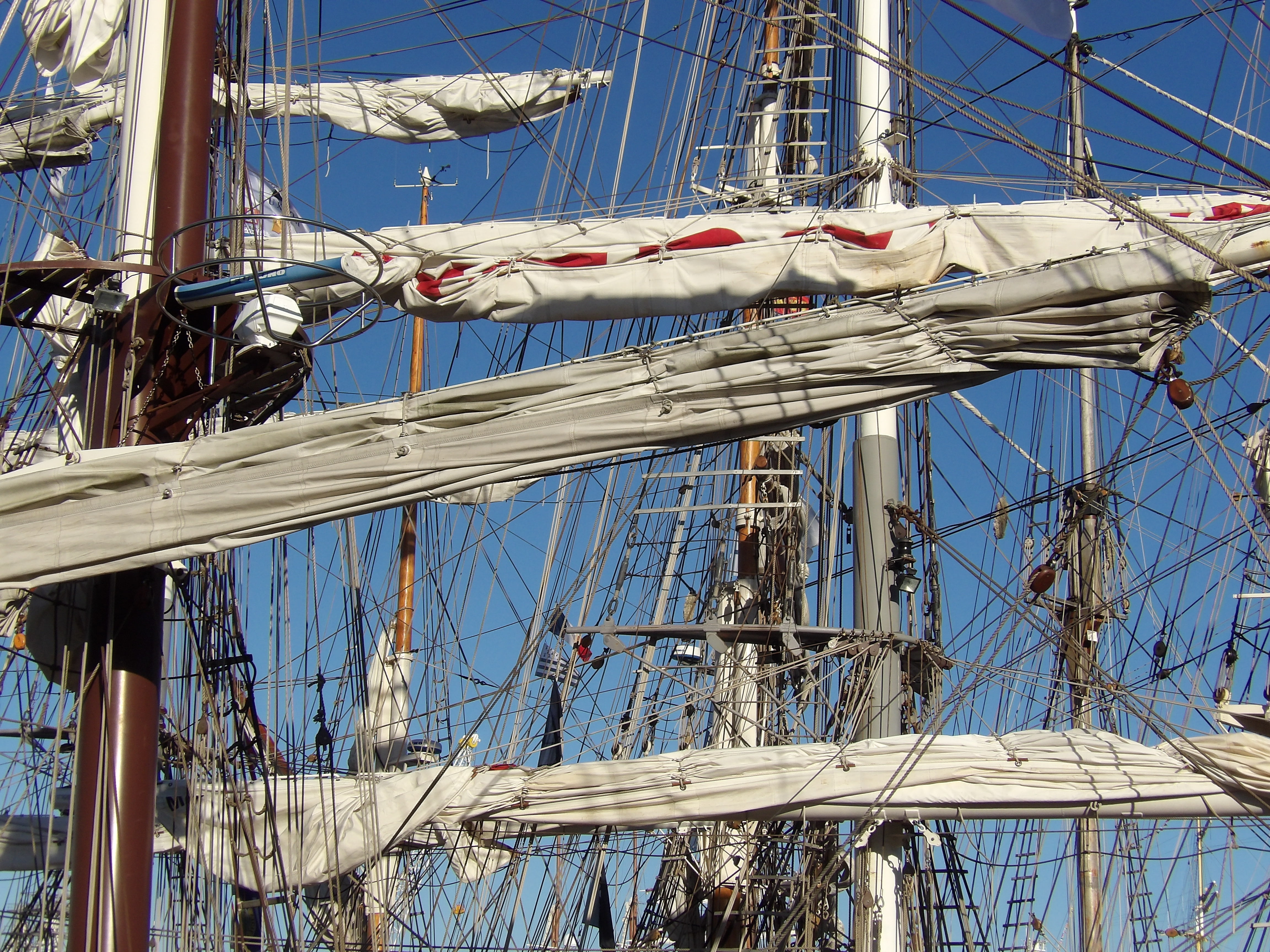 ship, brest, traditions, blue sky, outdoors, nature, boat, mode of transportation, transportation, three-masted, yacht, rope, mast, sailing ship, day, navigation, HD Wallpaper