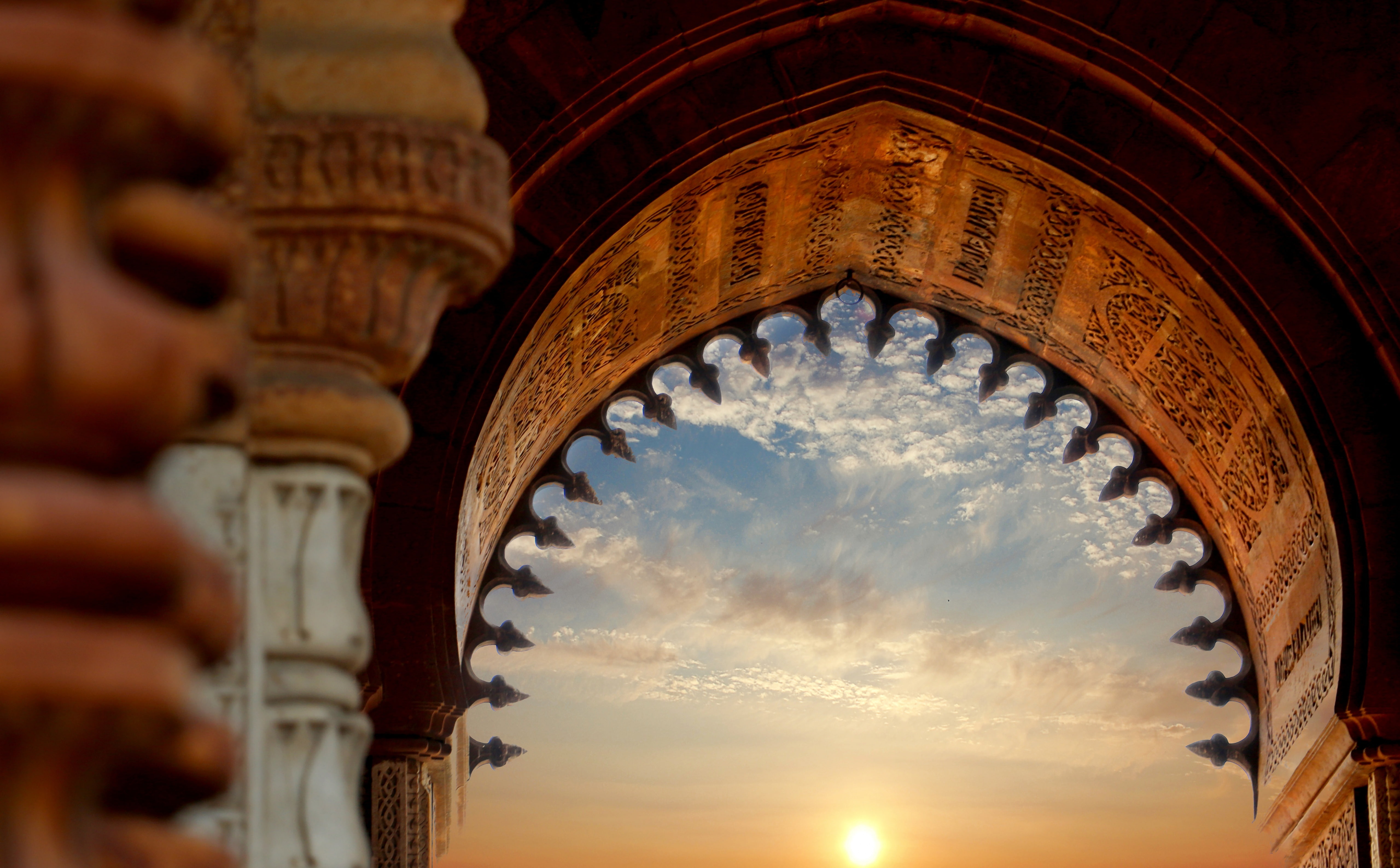 5K, religion, sunshine, tourism, day, built structure, travel destinations, sunset, no people, old, antiquity, architecture, building exterior, nature, HD Wallpaper