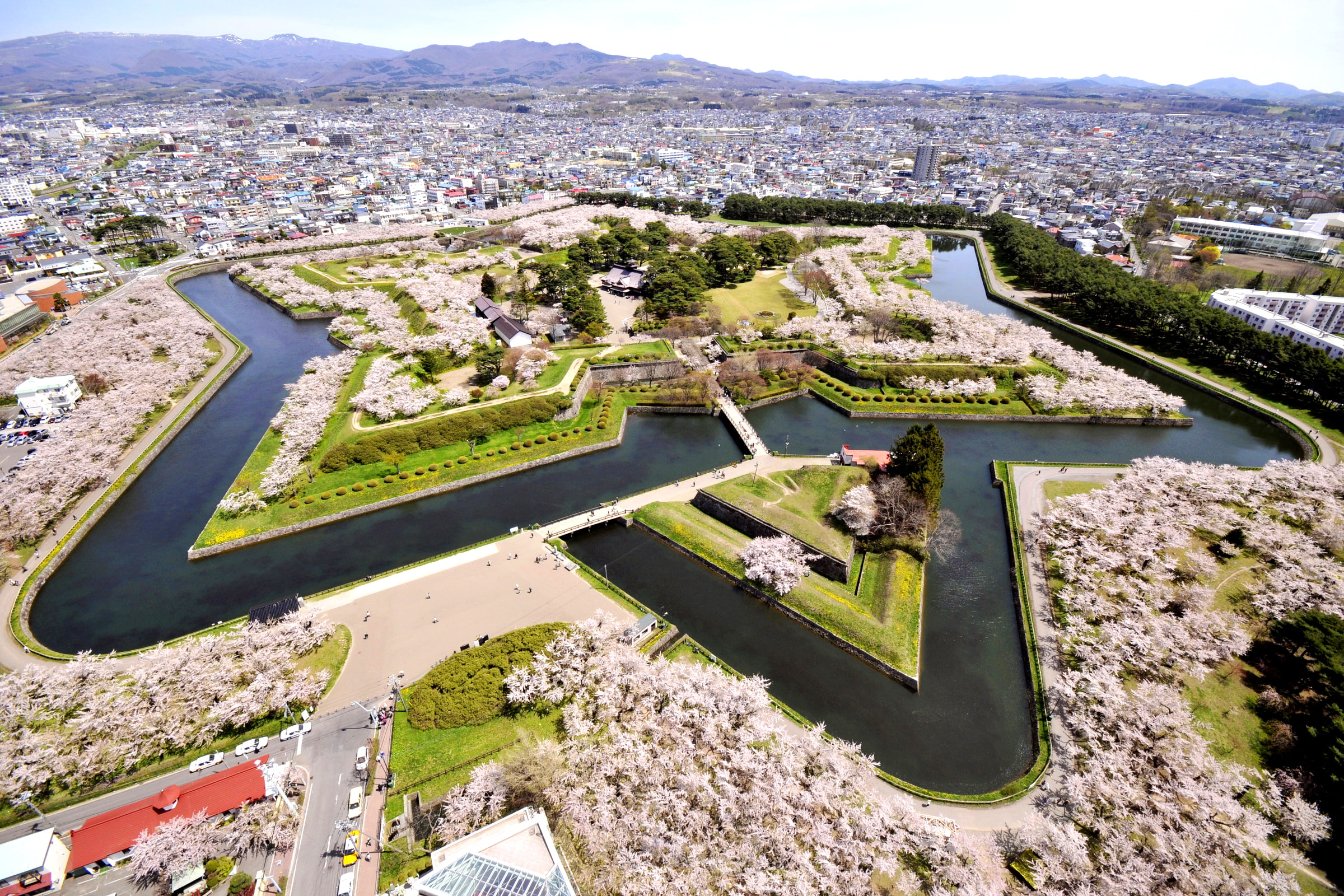 design, Park, Goryokaku Park, panorama, Hakodate, channel, Japan, 1080P, HD Wallpaper