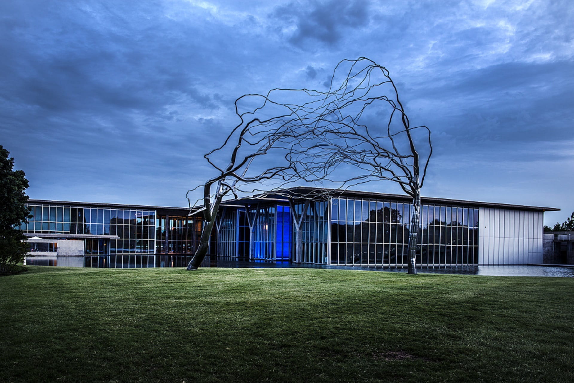 cityscape, built Structure, Museum, design, sky, usa, blue, dusk, prison, architecture And Buildings, art, city, no People, cloud - sky, nature, education, HD Wallpaper