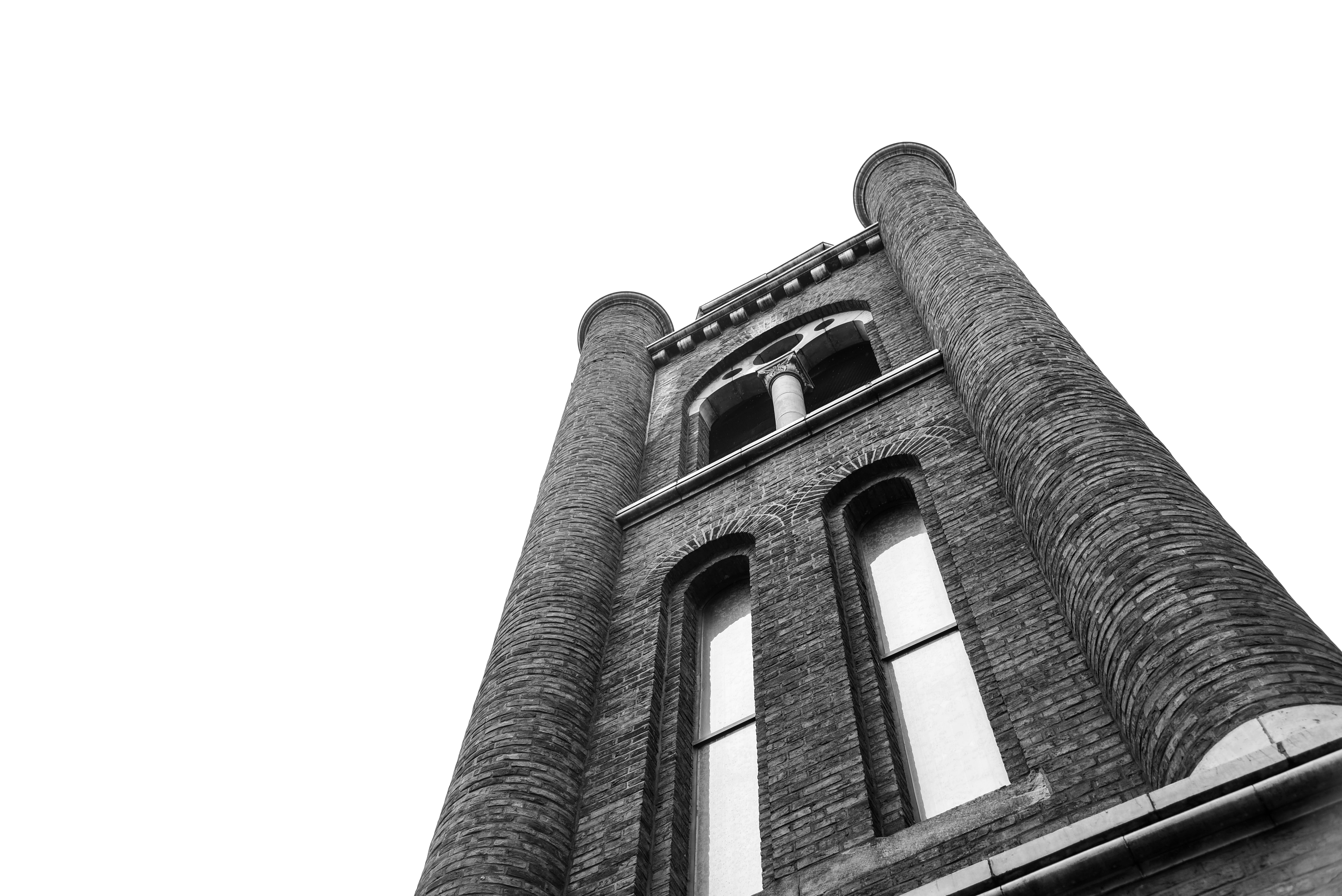 highrise, grey, history, 5K, buidling, brick, clear sky, low angle view, day, arch, architecture, window, white, no people, building exterior, nature, HD Wallpaper