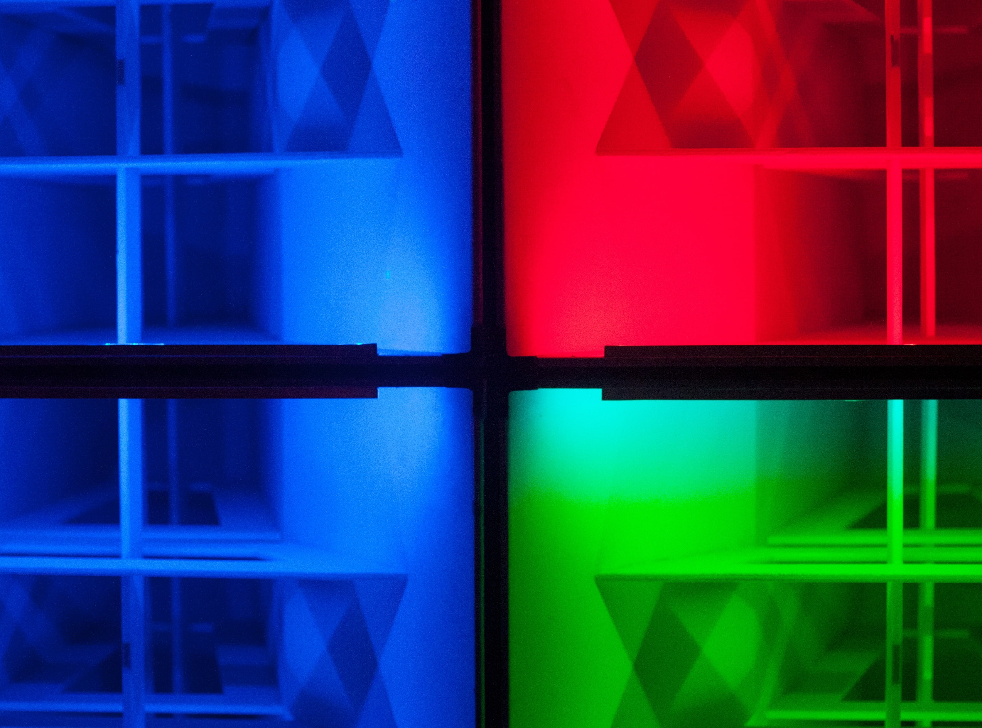 san francisco, 2K, no people, red, window, retaliate, sign, multi colored, Colorful, architecture, t, Dogpatch, led, reflection, illuminated, collage, HD Wallpaper