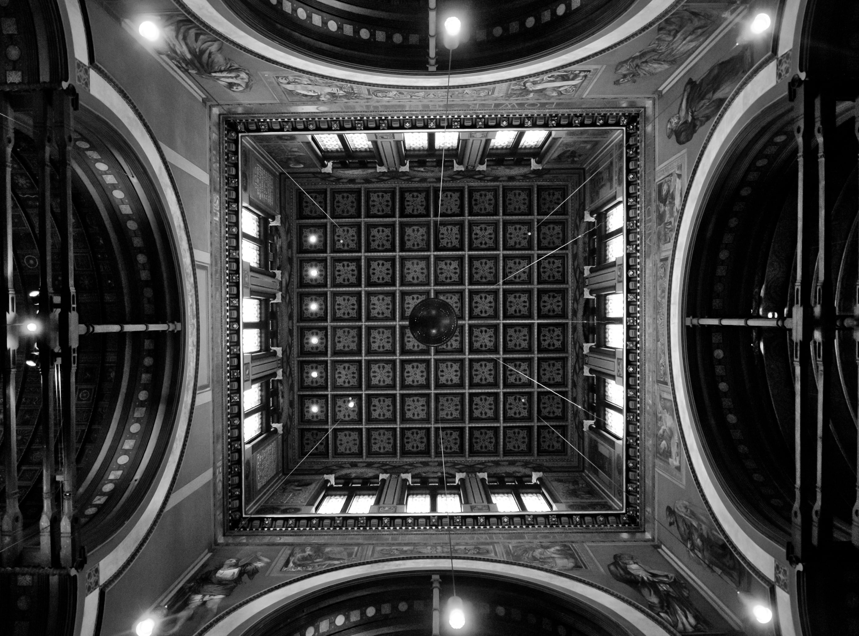 Copley Square, photo, pattern, building, Architecture, built structure, geometric shape, grayscale, machinery, Massachusetts, metal, no people, Trinity, HD Wallpaper