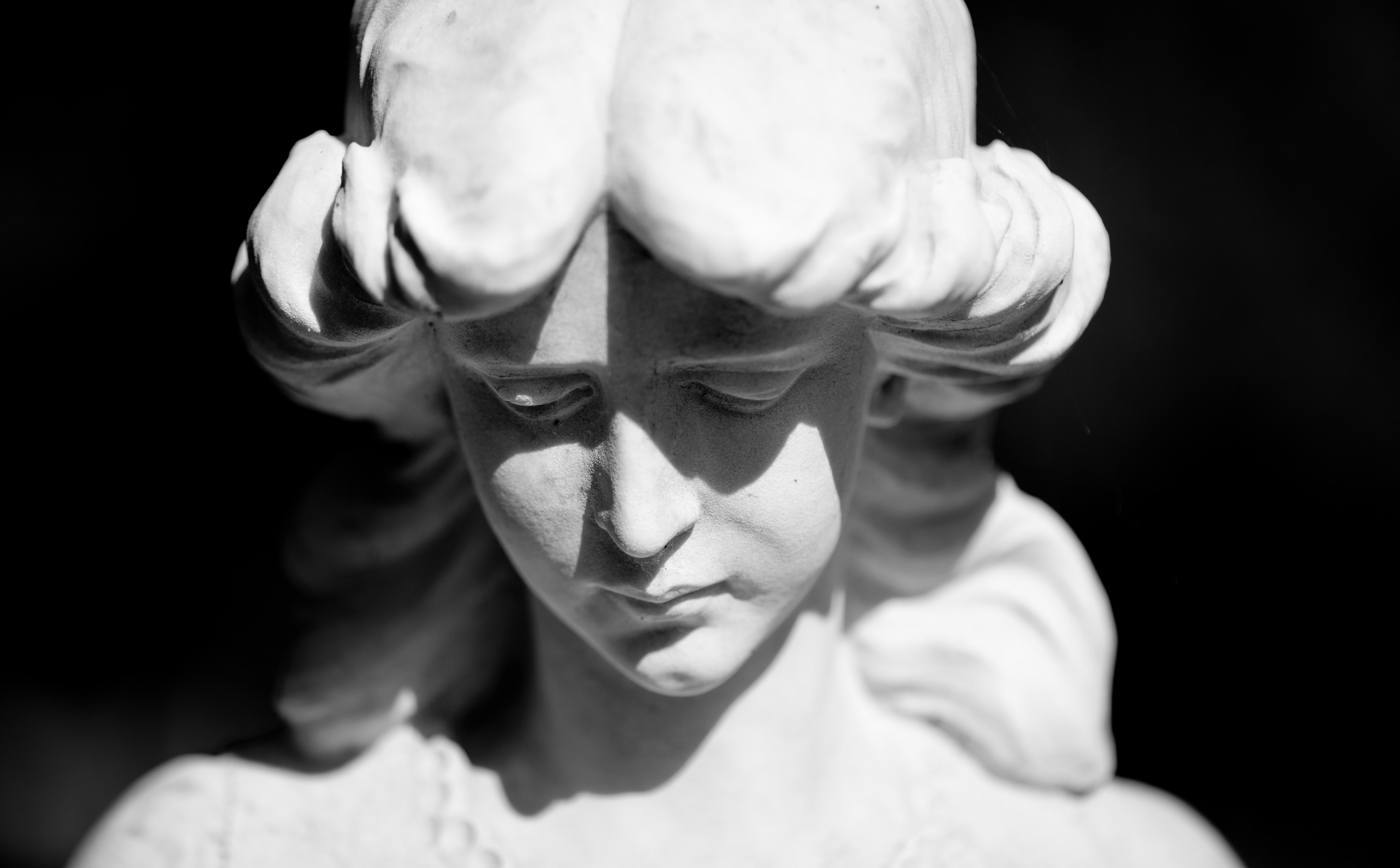 young adult, god, united states, looking at camera, Harris County, front view, Black and White, lifestyles, 5K, focus on foreground, paint, human representation, HD Wallpaper
