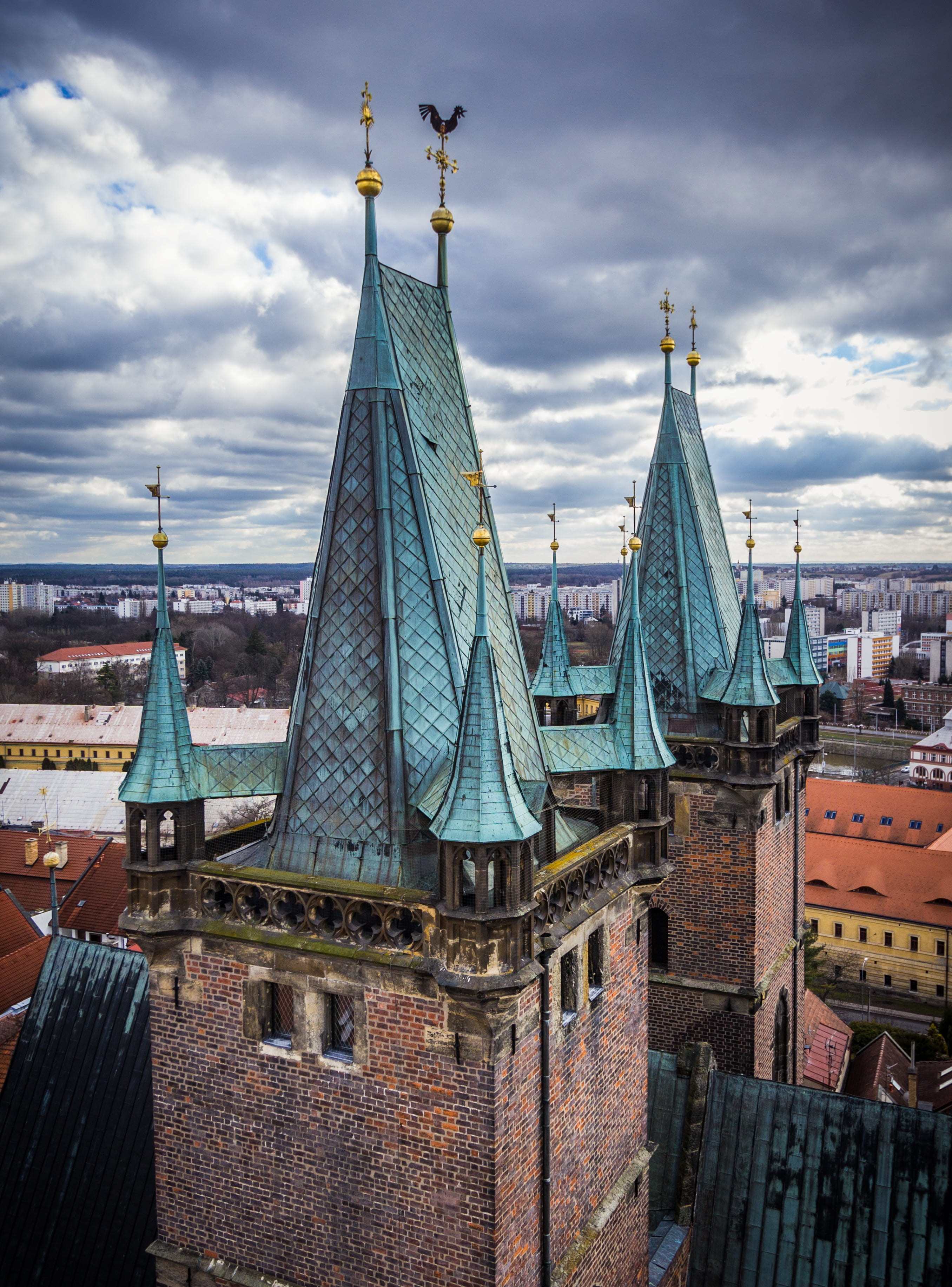 monument, no people, travel destinations, czech republic, spire, heaven, built structure, religion, cloud - sky, church, city, gothic, temple, day, sky, Phone HD Wallpaper